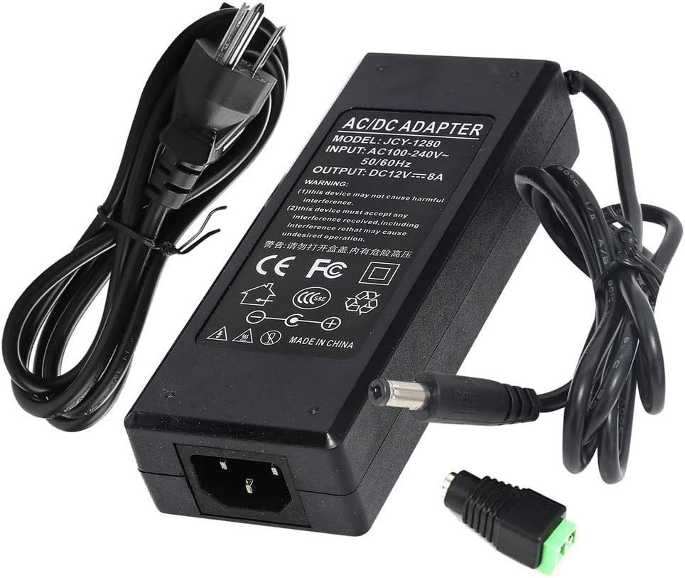12V 8A 96W Power Supply Adapter AC to DC Converter Charger AC 110V ~ 240V to …