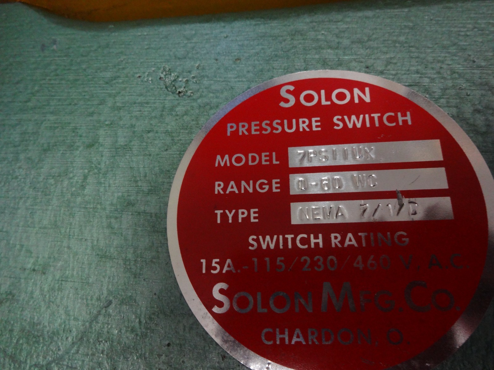 Solon 7ps11ux Pressure Switch