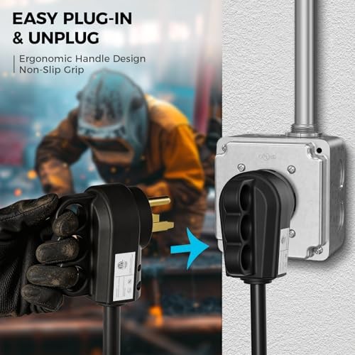 EPLESFTON 2 Set ETL Listed NEMA 6-30P/6-50P Male Plug and NEMA 6-50R Female R…
