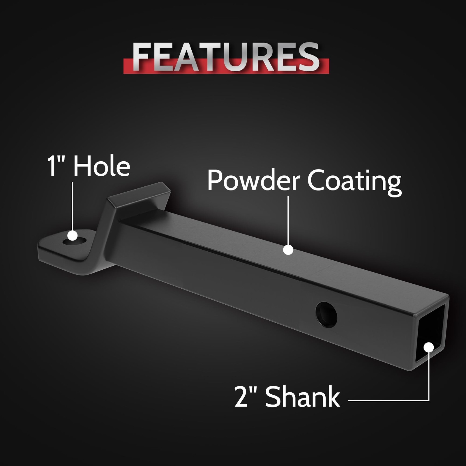 2 Inch Extended Hitch Ball Mount with 13 Inch Hitch Extension Length Provides…