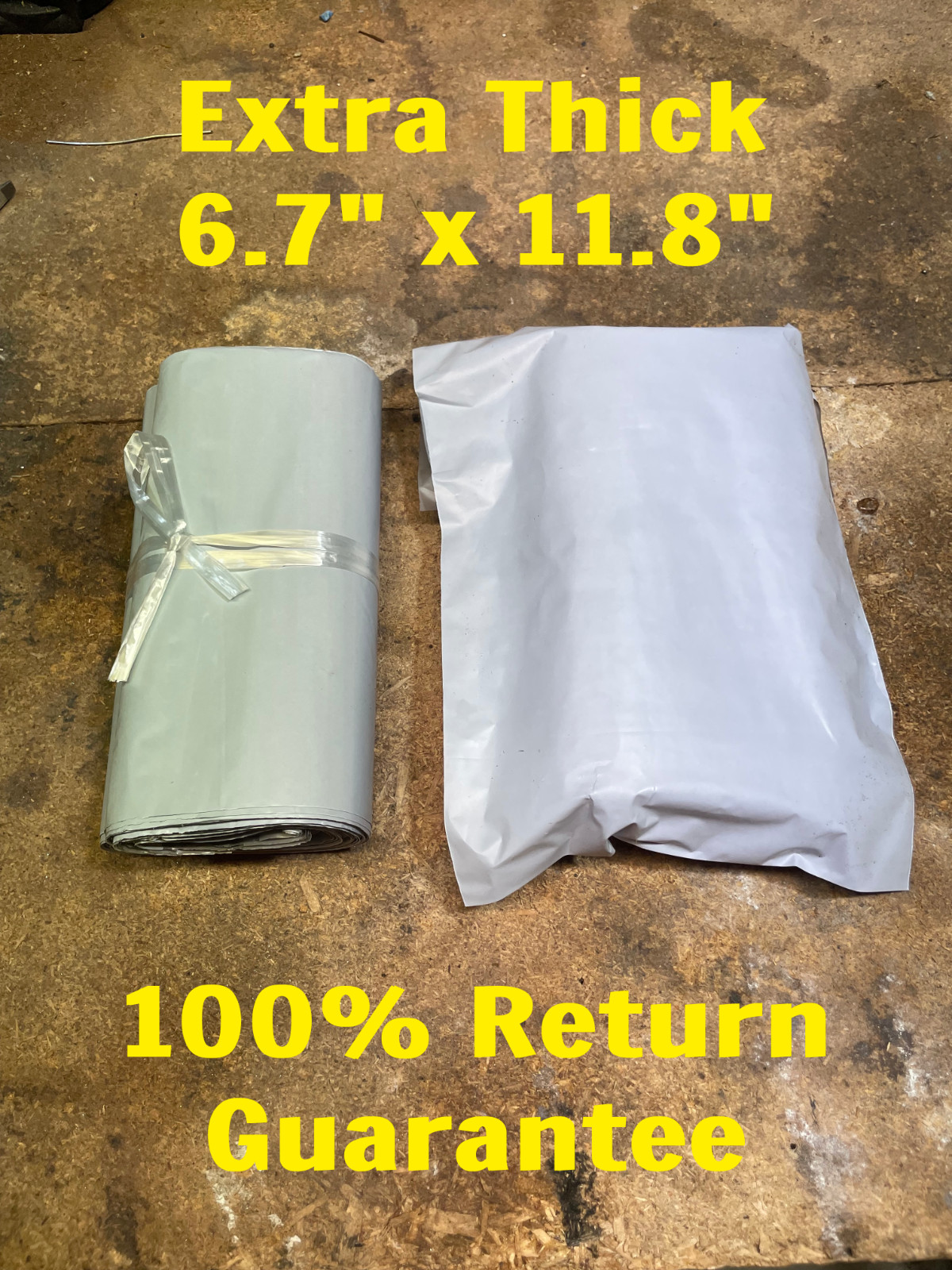 Extra Thick 6.7″ x 11.8″ 4 Mil Poly Mailer Premium Shipping Bag Sold in Bulk