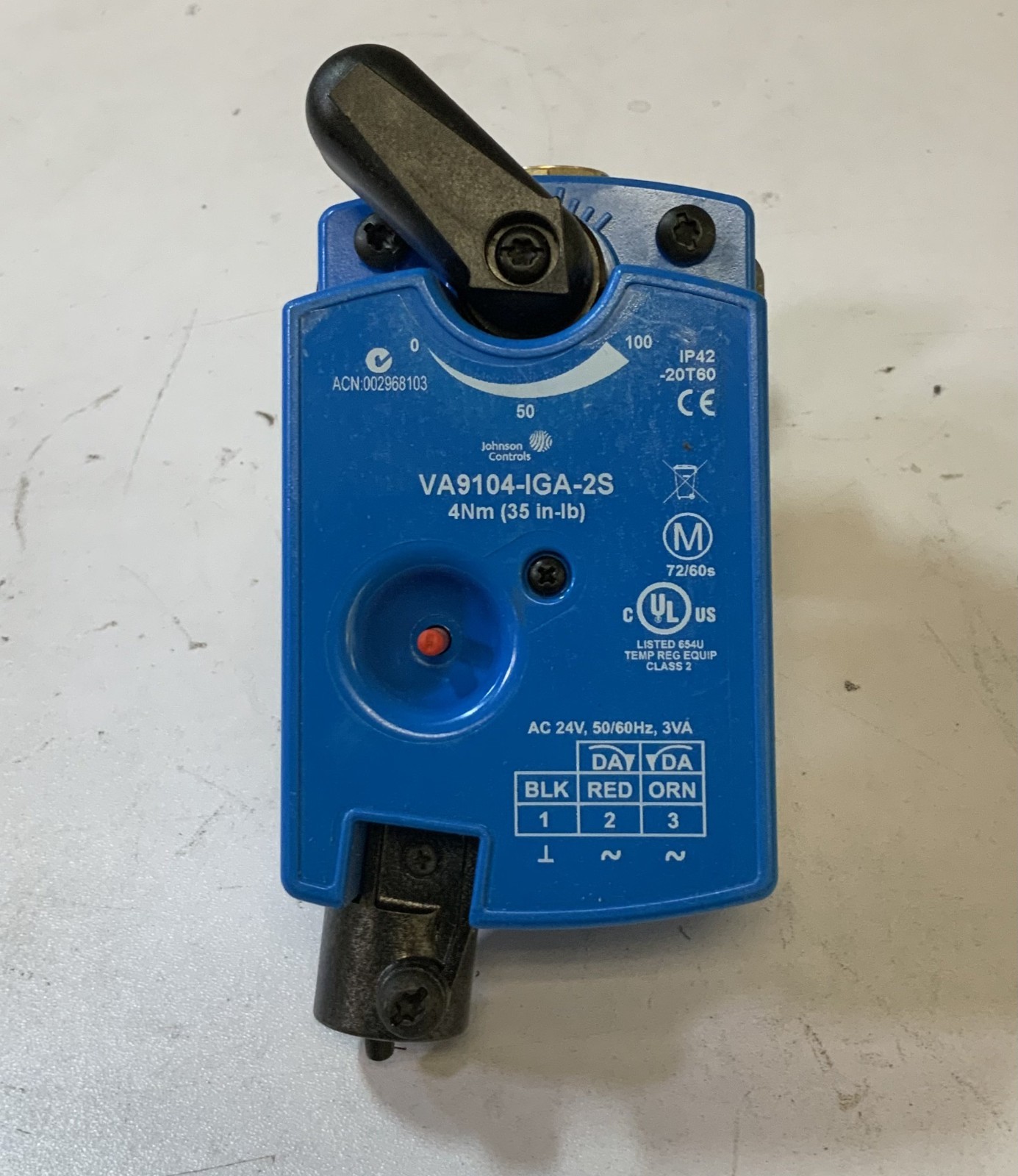 Johnson Controls VA9104-IGA-2S Electric Non-Spring Return Valve Actuator «N5C»