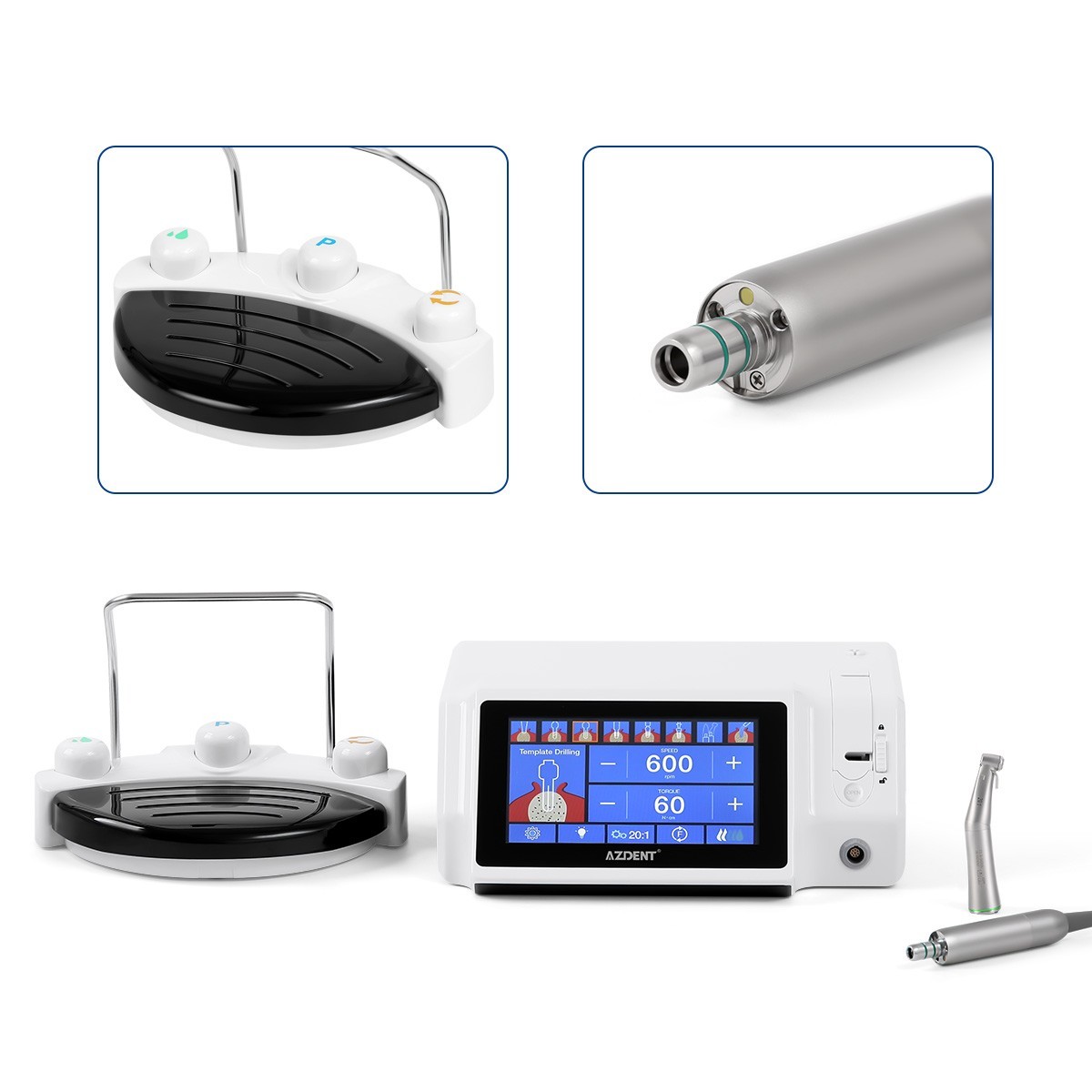 COXO C Sailor Pro Dental Surgical LED Implant Motor System 20:1 Contra Angle