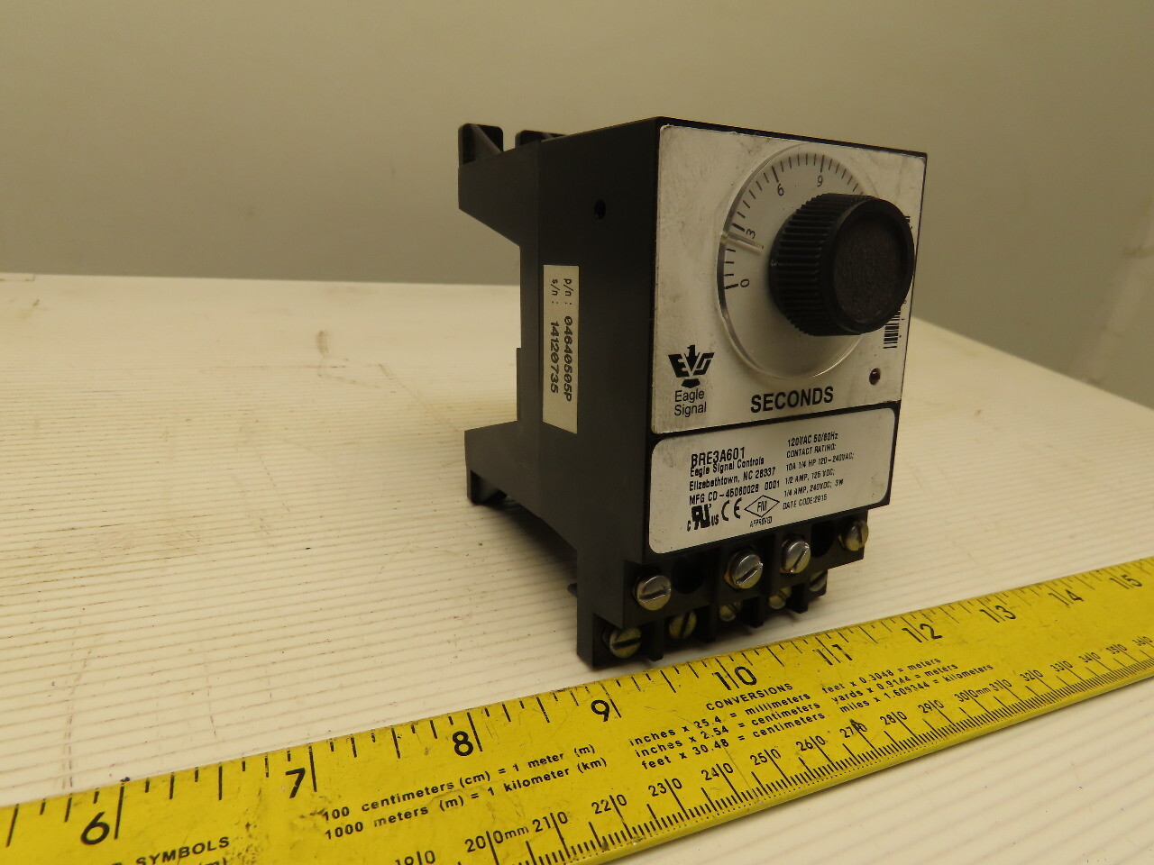 Eagle Signal BRE3A601 Relay Timer 120 Volt 0-15 seconds