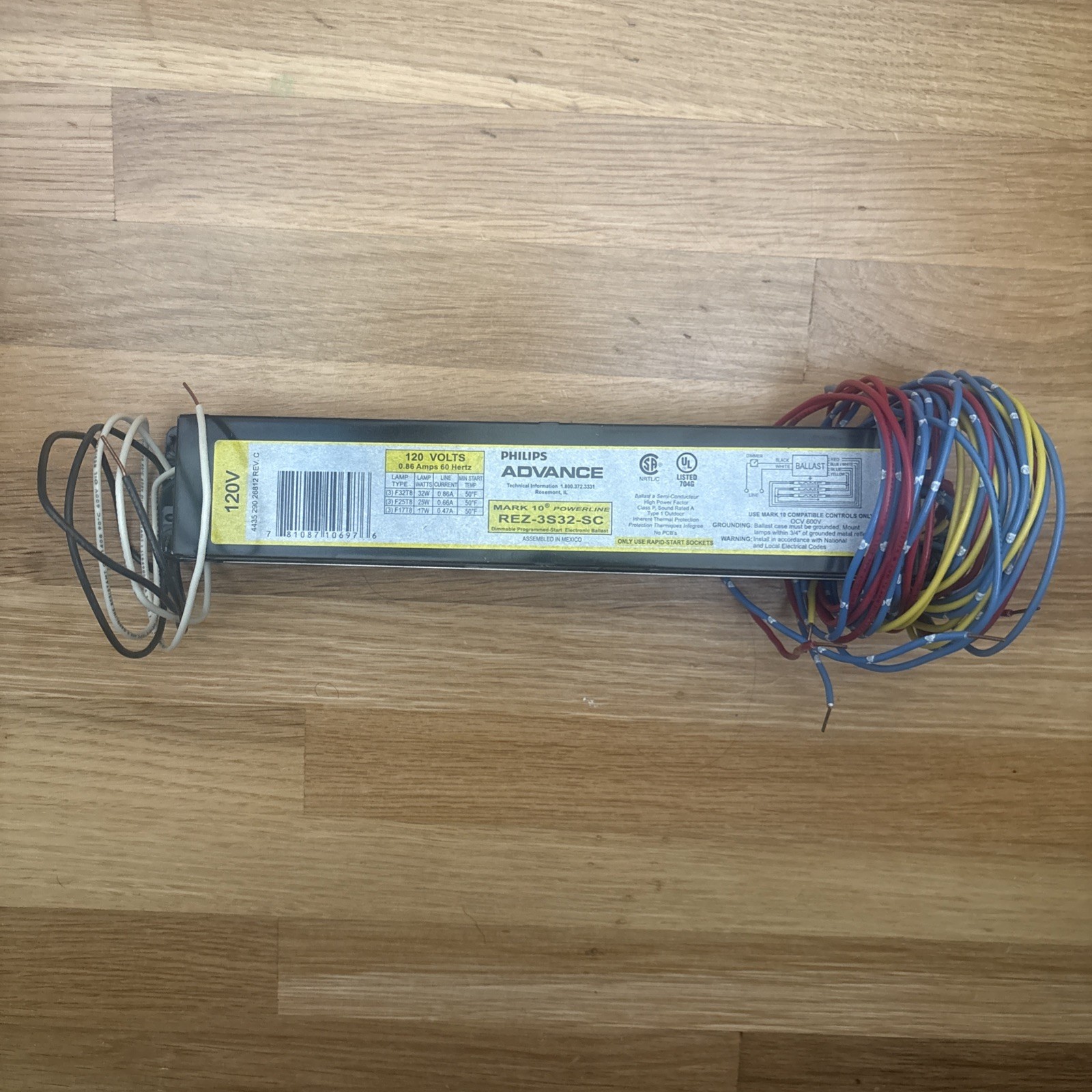 Advance REZ-3S32-SC Mark X Dimmable Fluorescent Ballast (3-Lamp) F32T8 F17T8