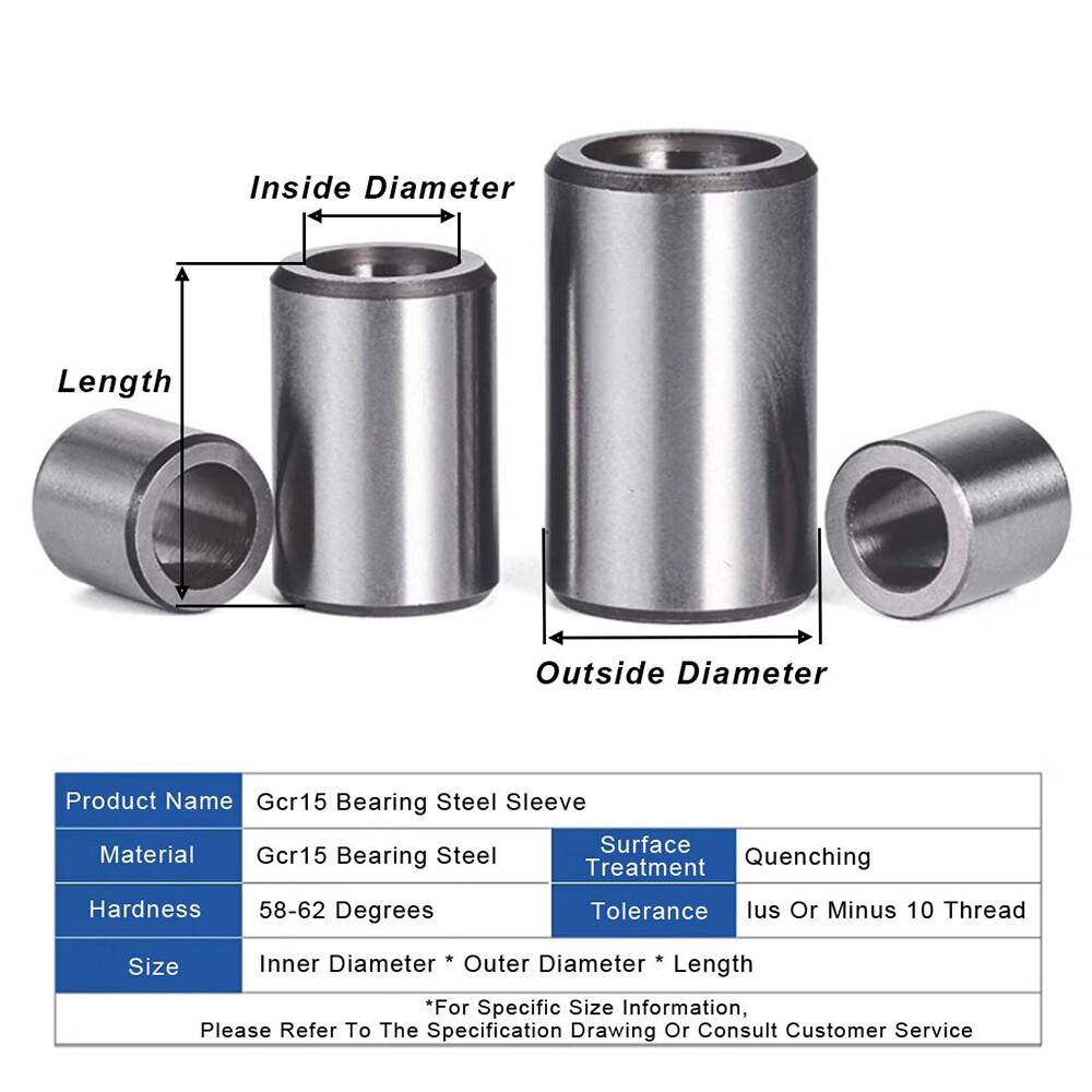 ID 30-50mm Bearing Steel Sleeve Bushings Wear-Resistant For Mechanical Assembly