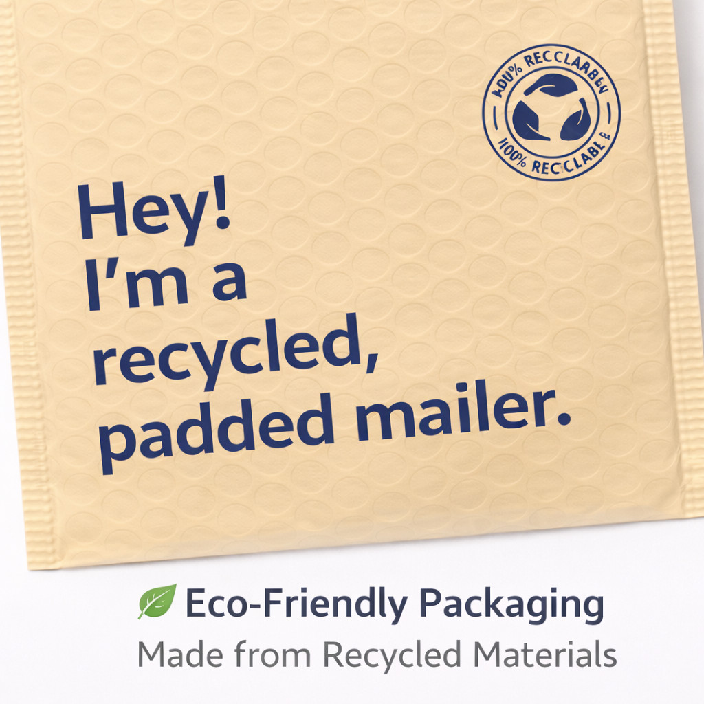 #2 Recycled Padded Bubble Mailers 8.5×11 Self Seal Eco Friendly 100 250 500