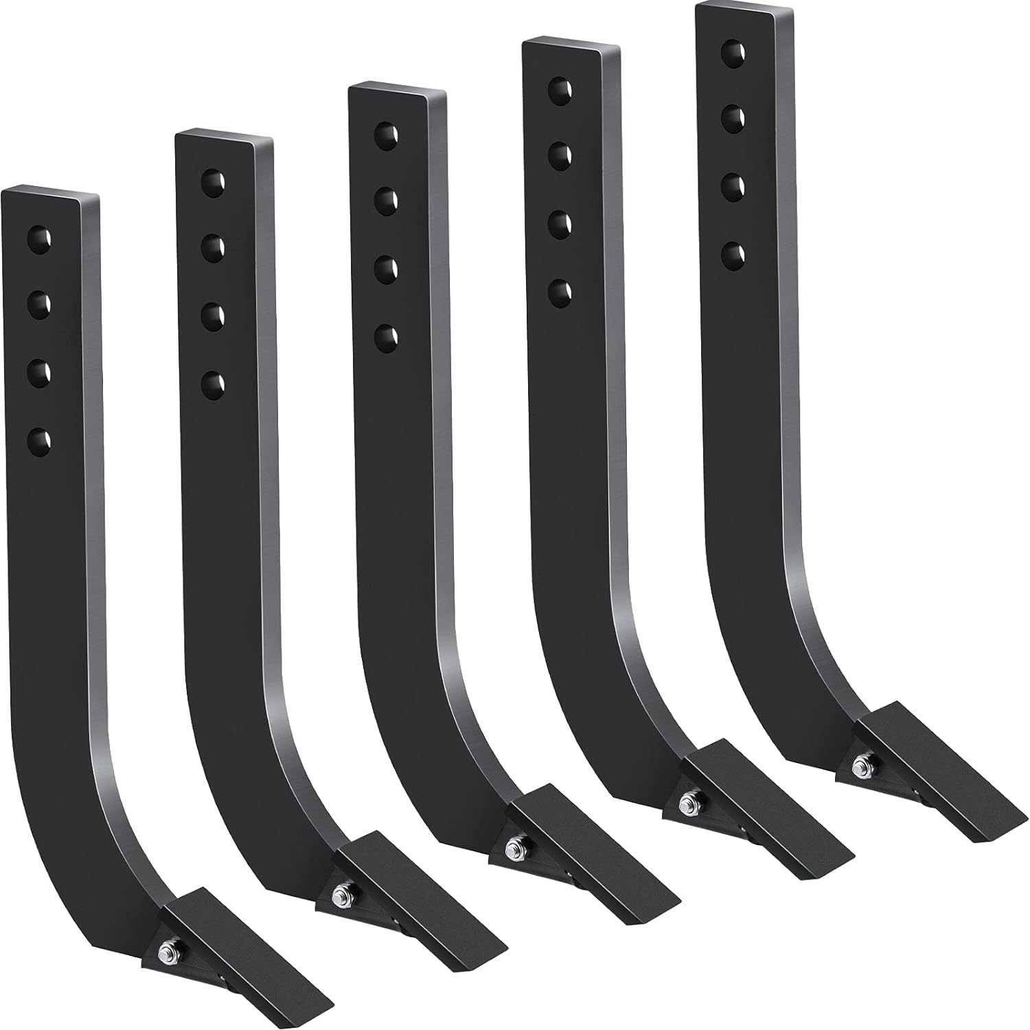 5 PCS 18”Box Blade Shank Scarifier Shanks Teeth 4 Holes Box Scraper Shank