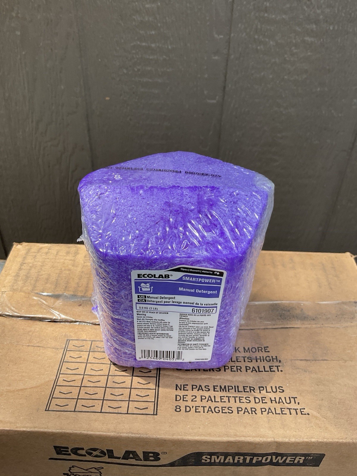 Ecolab Smartpower Manual Detergent 6101907 Purple (2lb) Block 3pc Exp May/26