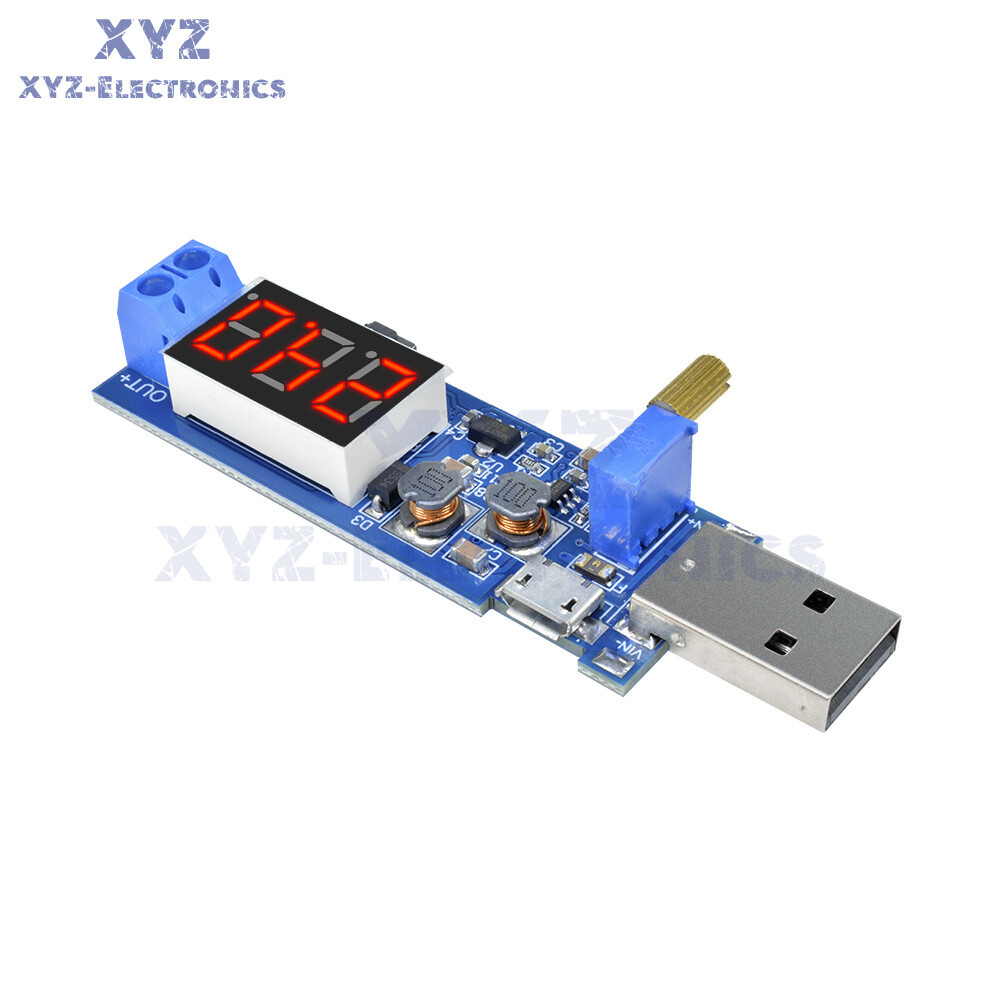 DC-DC 5V to 1.2V~24V USB Step UP/Down Boost Buck Adjustable Power Supply Module
