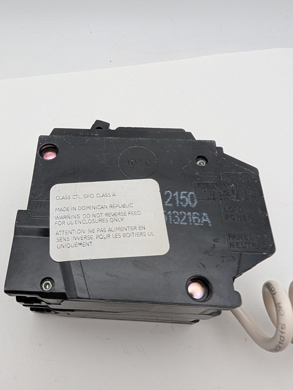 ABB 50Amp 2-Pole GFCI Ground Fault Breaker THQL2150GFT2A 240V (No Box)