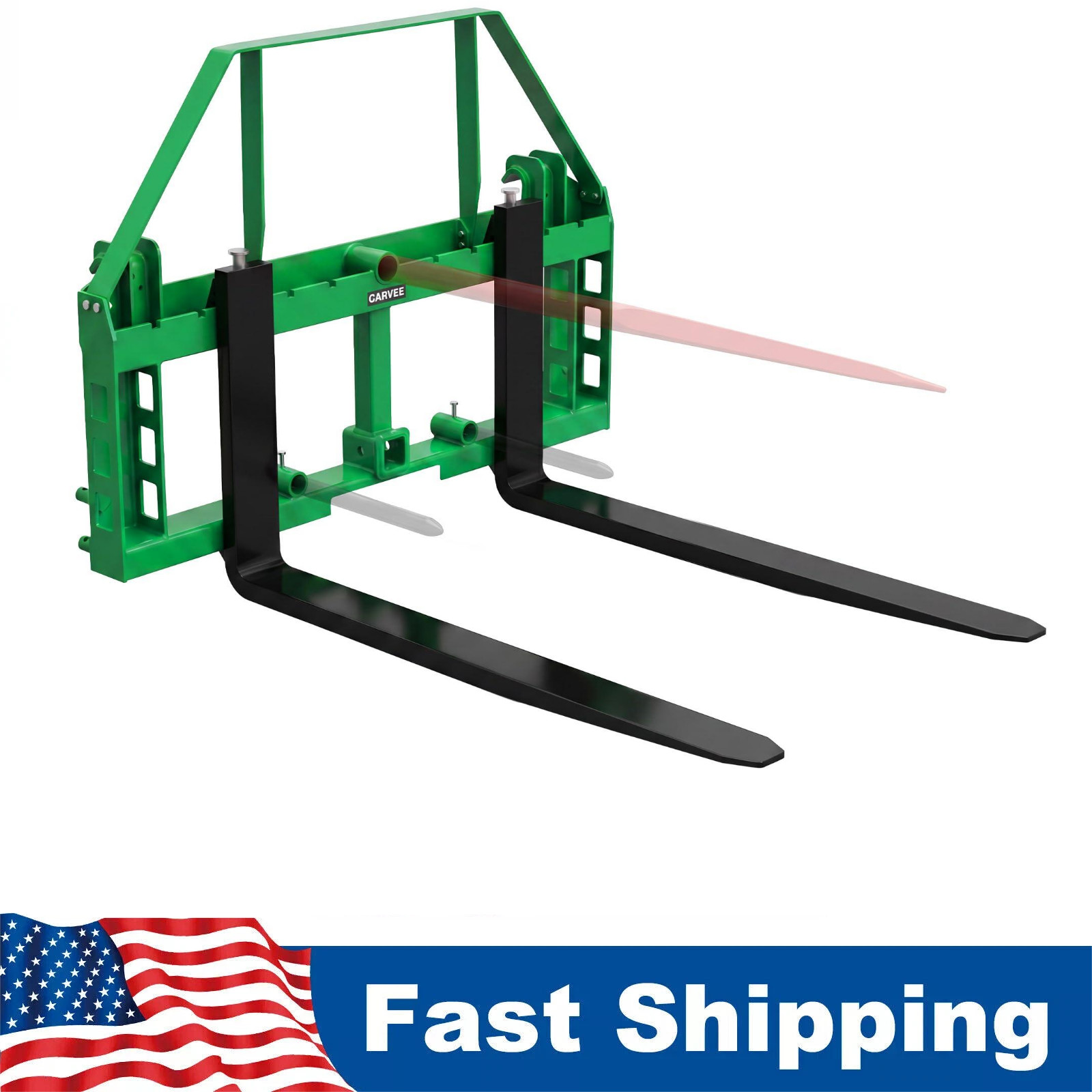 4000 LBS Pallet Fork Frame w/48″ Fork Blades JD Tractors 49″ Skid Steer Pallet