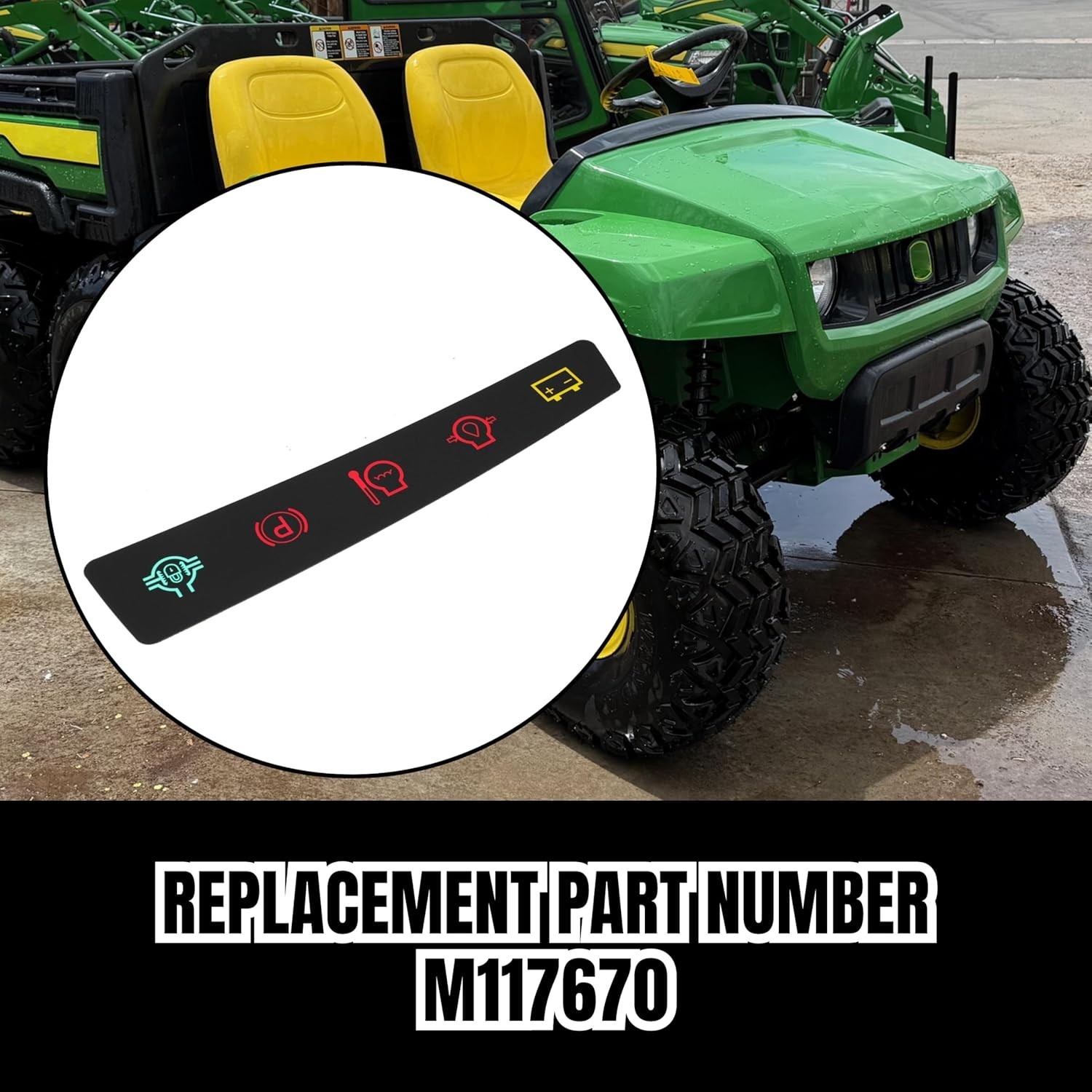 For Jo-hn Deere 4X2/6X4 Gator Decal & Shift Label Set (M117670 & M127539)