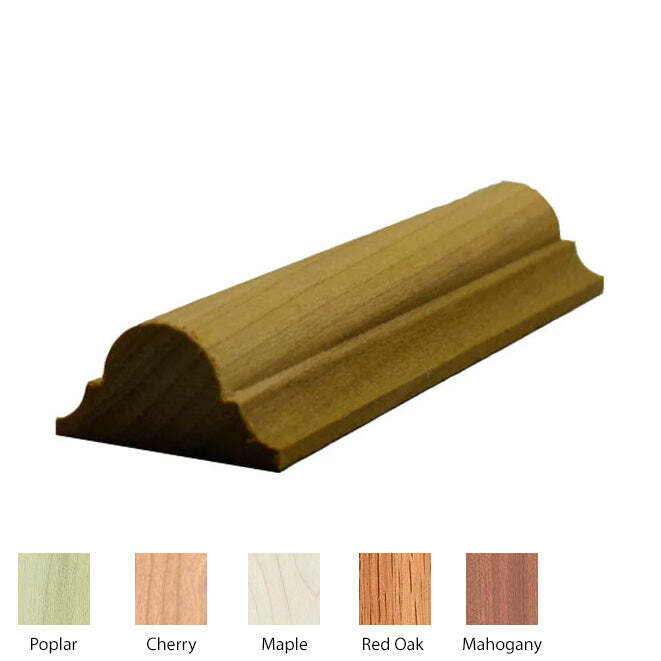 EWAS12 Astragal Moulding, 11/16″ x 1-3/8″ Unfinished Solid Hardwood