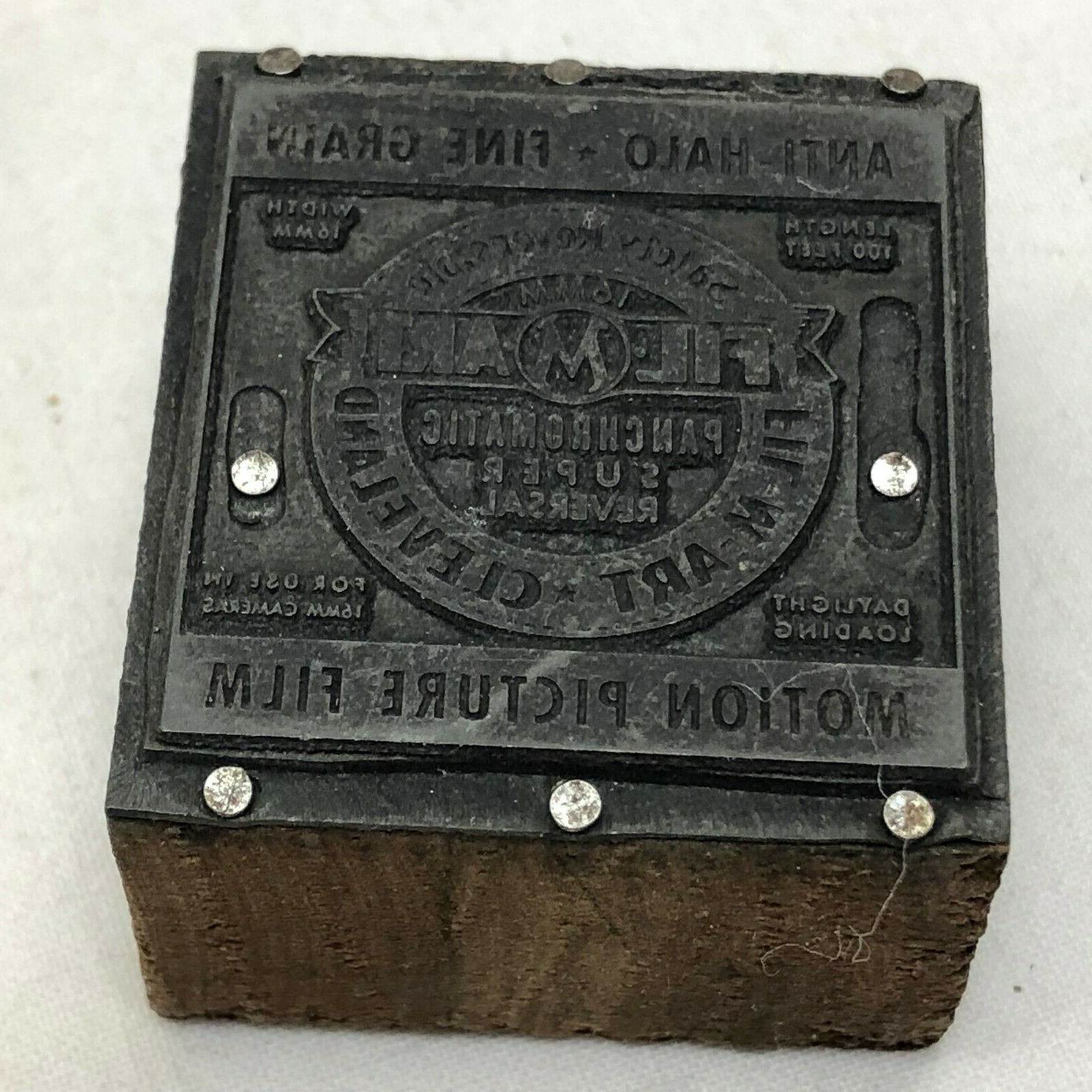 Vintage Printers Block Advertising Fil-M-Art Cleveland Ohio