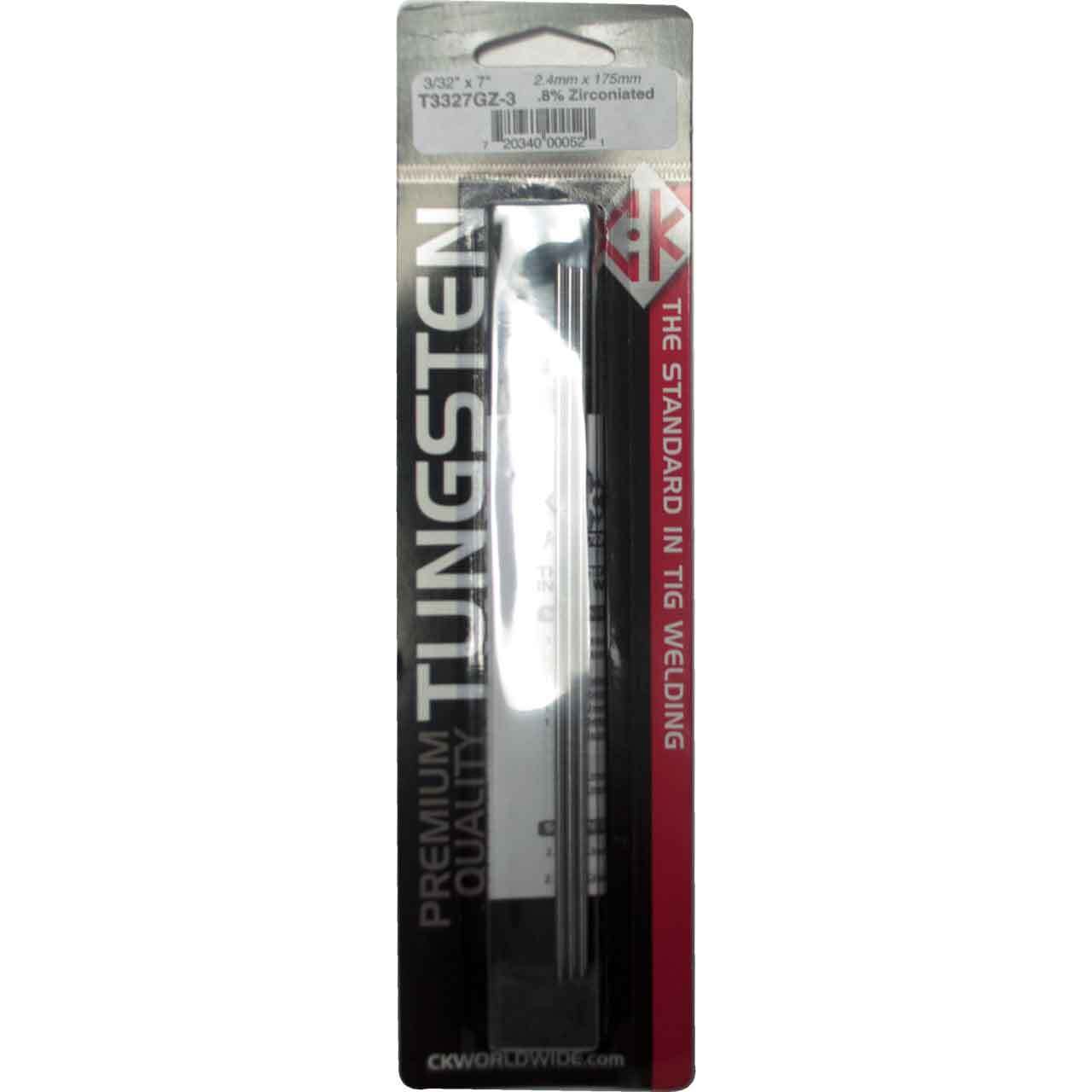 CK T3327GZ-3 0.8% Zirconiated Tungsten Electrode 3/32″ X 7″ 3 pack
