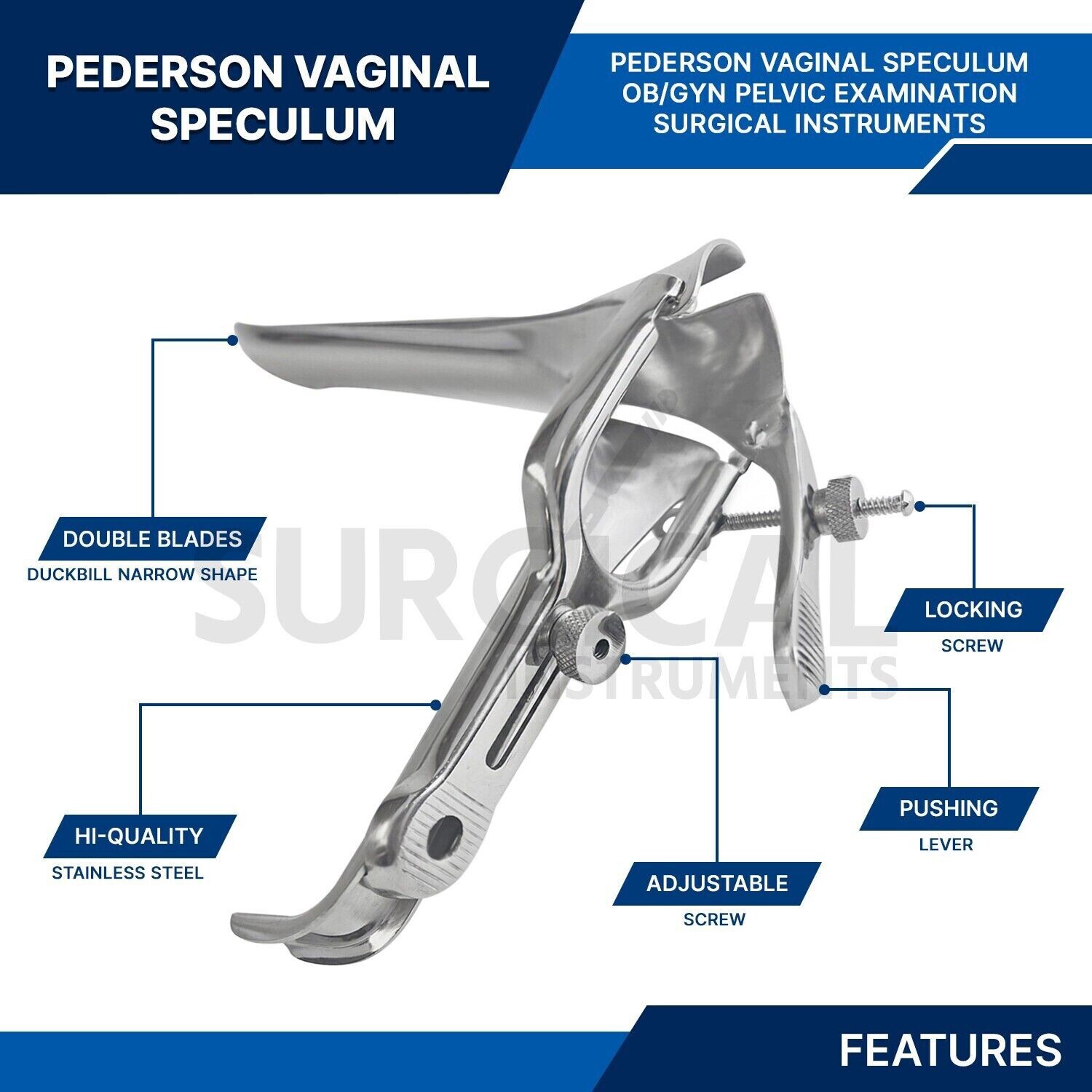 40 Pcs Graves / Pederson Vaginal Speculum OB/GYN Surgical Instruments German Gr
