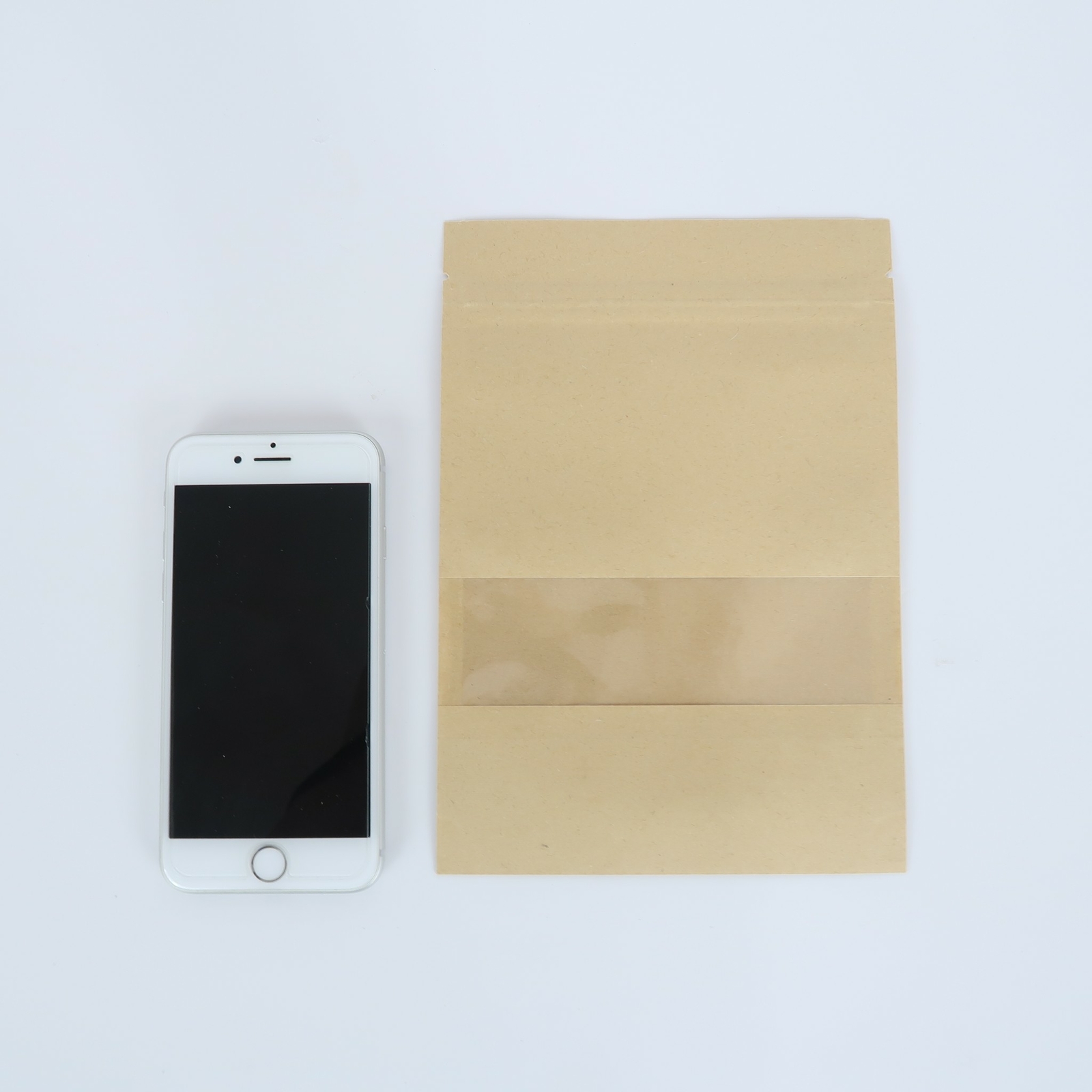 Brown Kraft/Silver/Kraft Stand Up Zip Seal Bags w/Clear Window Variety QTY Sizes