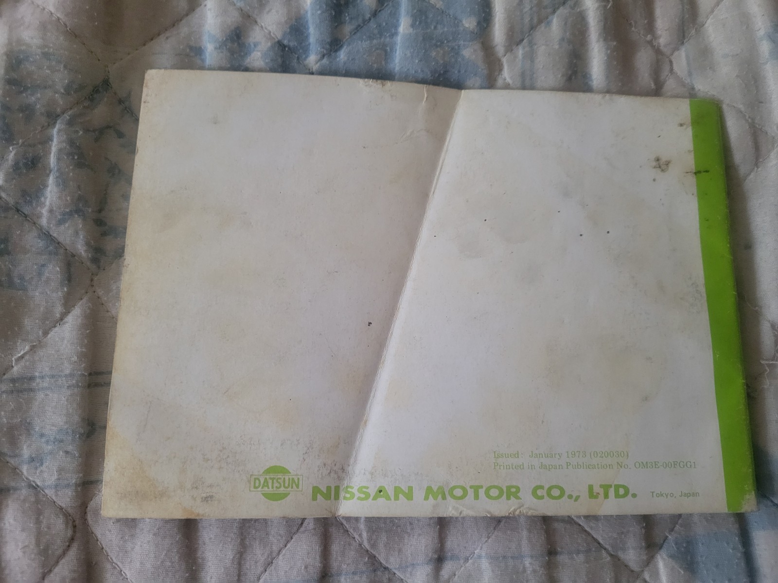 vintage Datsun Nissan NFG101 FG102 FG103 Forklift Owner Operator’s Manual