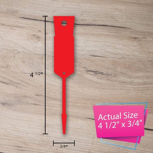 RED Self-Locking Arrow Key Tags (1,000 per pack) 1000 Tags, Fire Engine Red