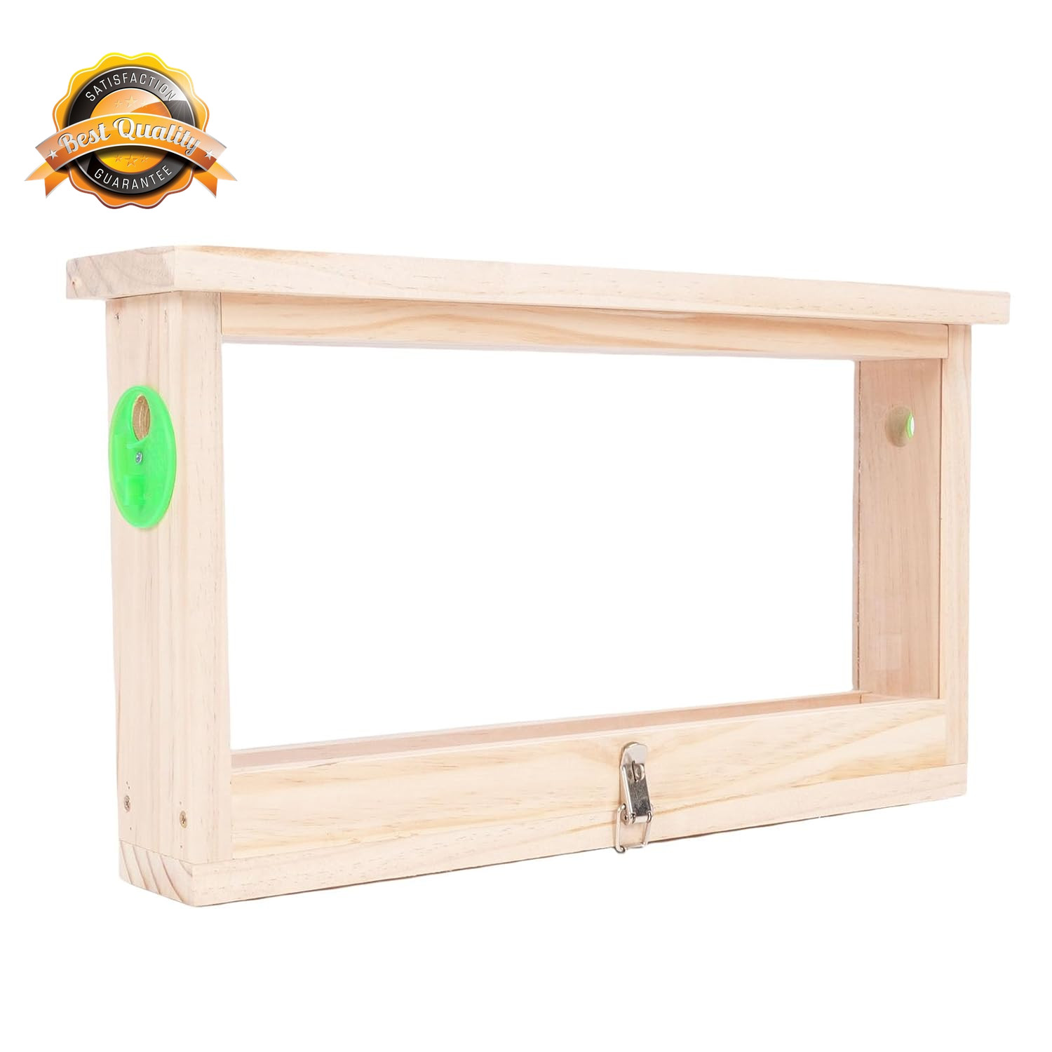 Bee Breeding Observation Box Acrylic Wooden Beehive Frame Vents 21.7In