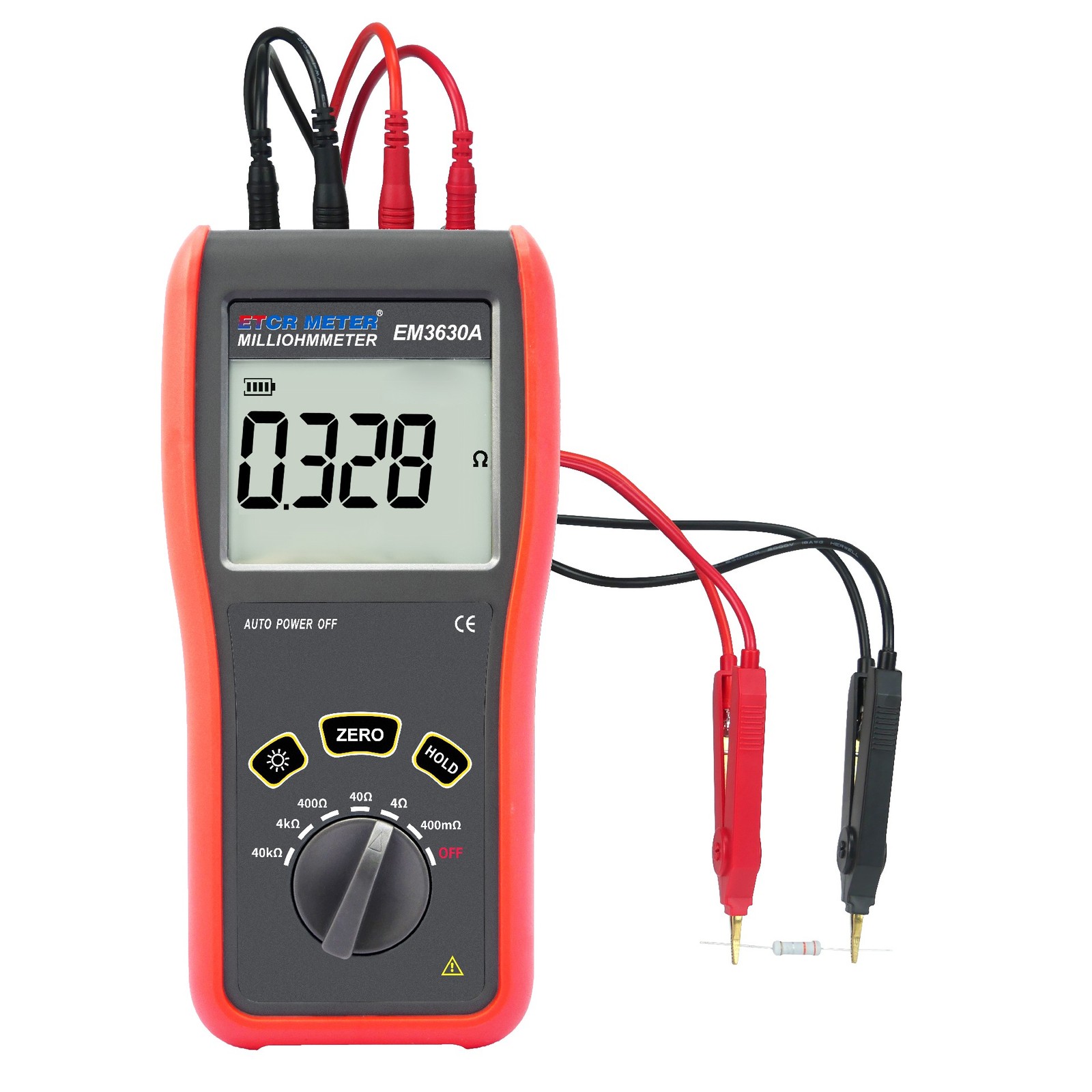 EM3630A Portable Milliohmmeter 0.1mΩ~40kΩ New