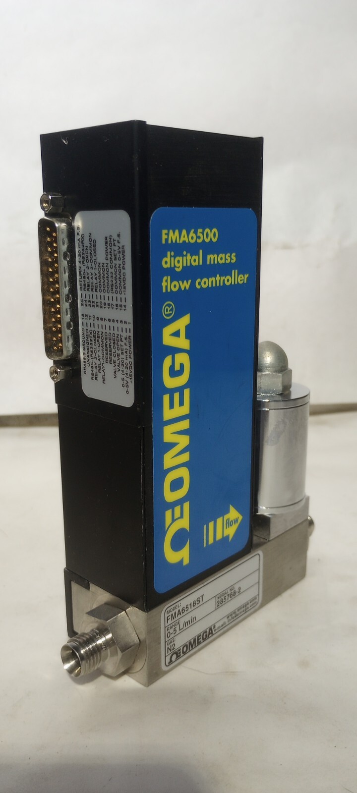 Mint Condition OMEGA FMA6518ST Digital Mass Flow Controller N2 0-5L/min