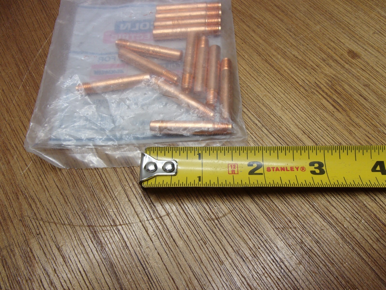 (Qty.13) Lincoln Electric KP14-25 Standard Contact Tip .025″ 1/4-28 Thread
