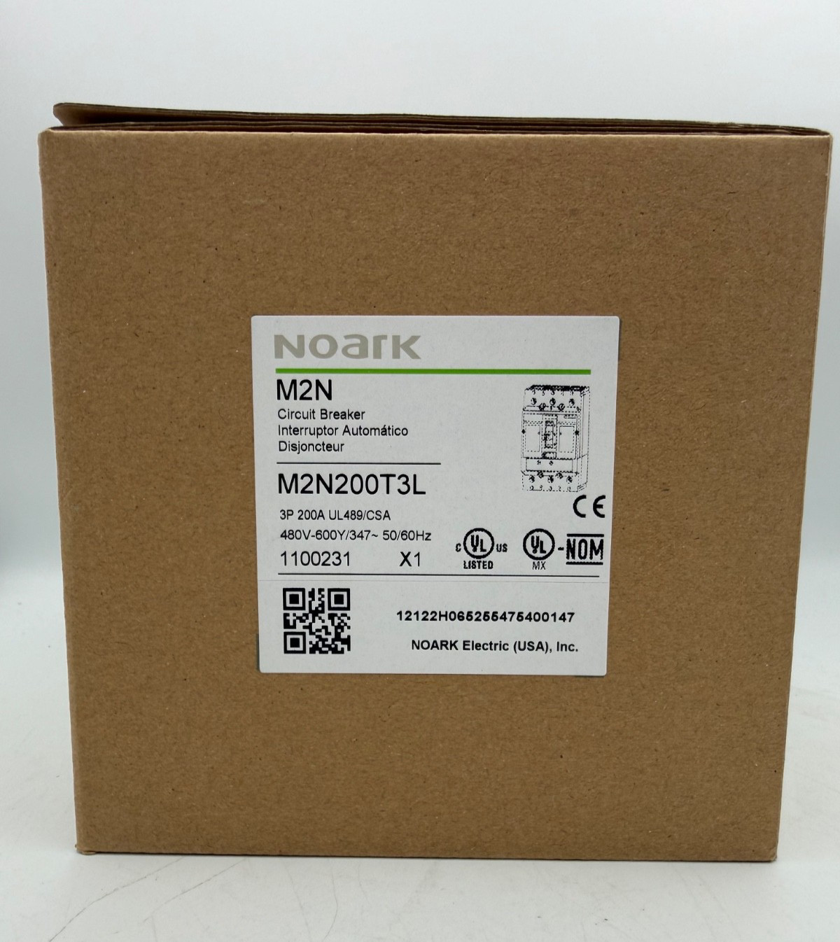 NOARK M2N200T3L Molded Case Circuit Breaker MCCB 200A 3-Pole Thermal Magnetic