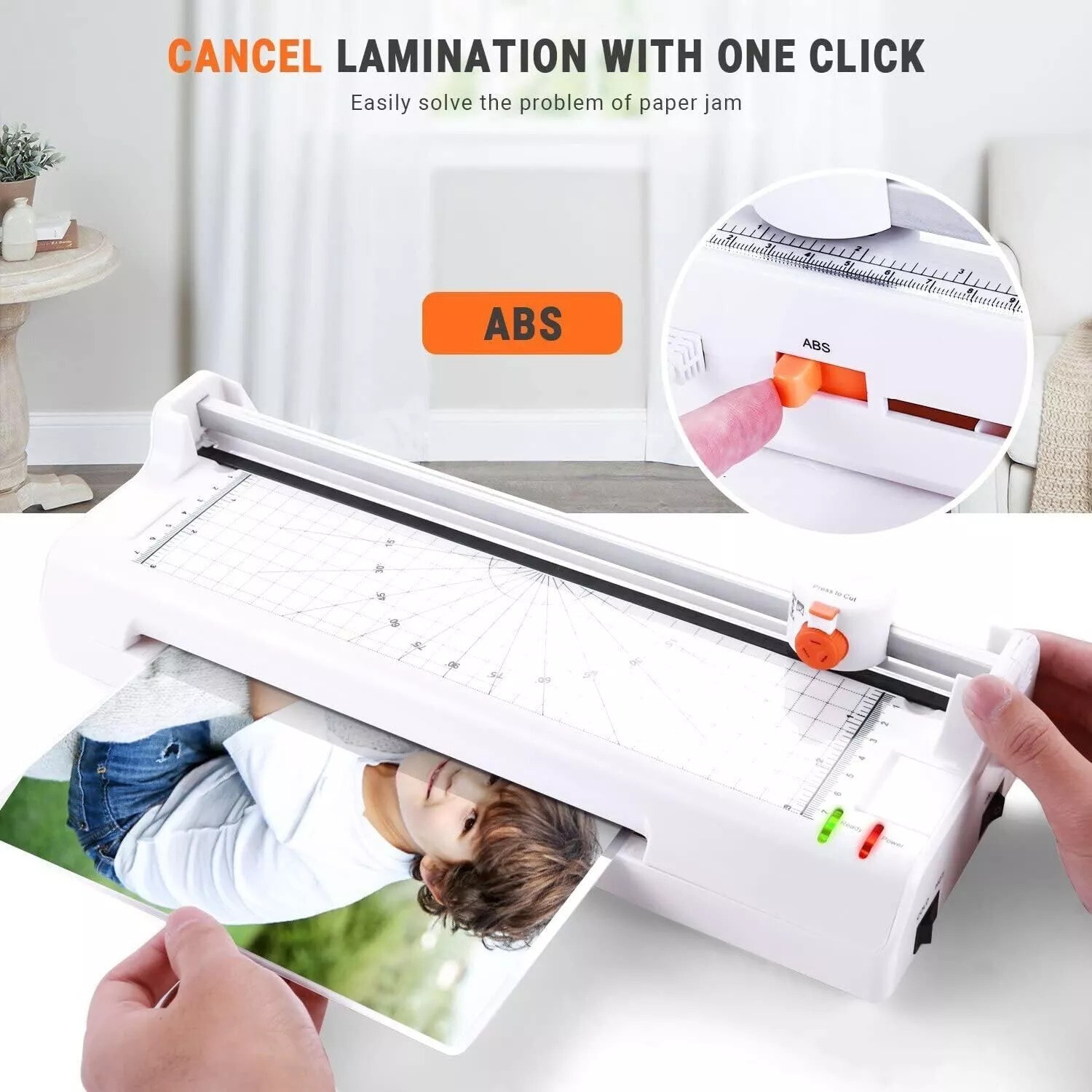 Tacklife MTL02 5-in-1 Hot/Cold Laminator for Home/Office – Laminating Machine