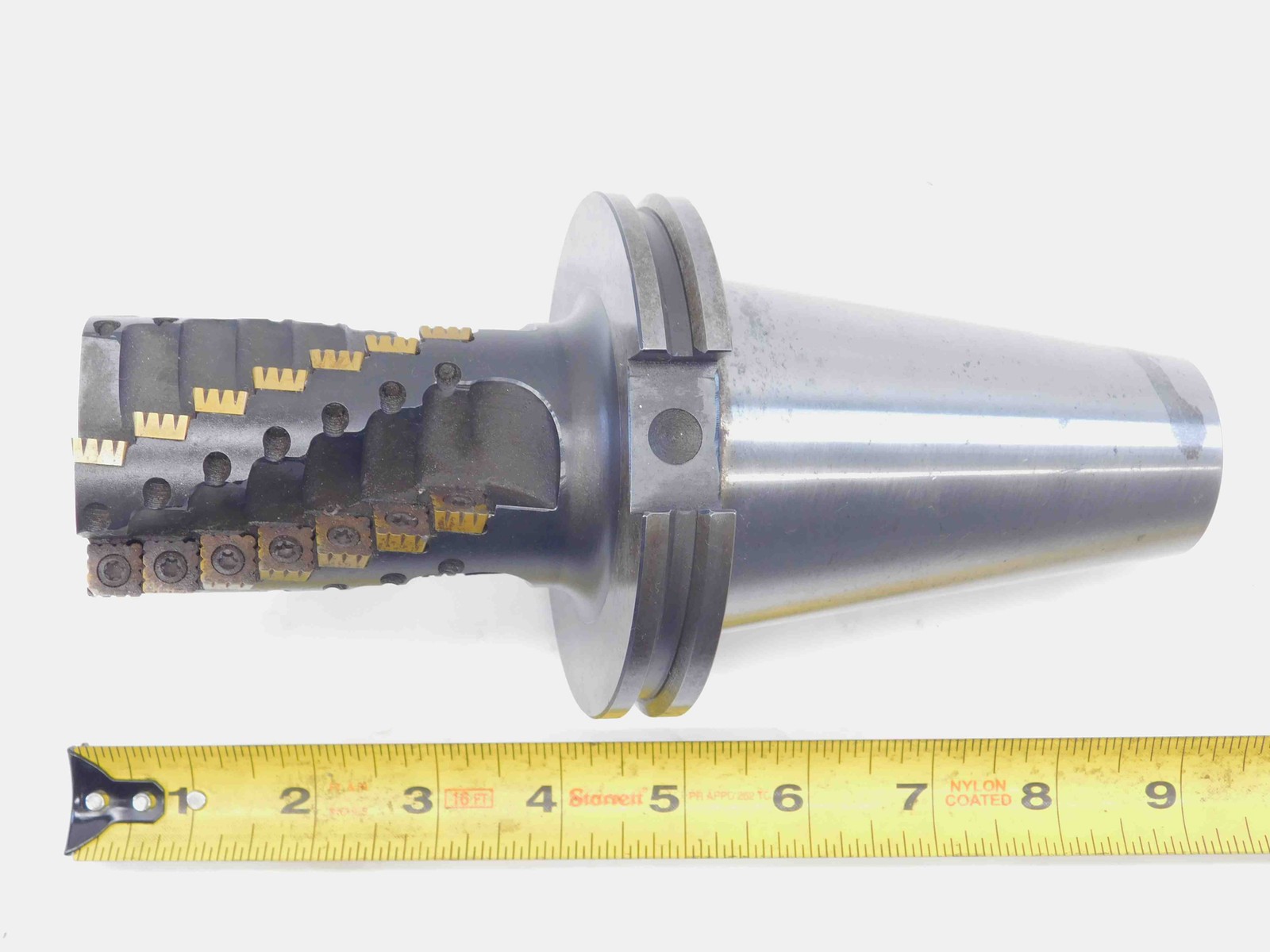 VALENITE 2″ DIA. HELICAL INDEXABLE END MILL SS3-200-3R28-50CT CAT50 SHANK 4 FL