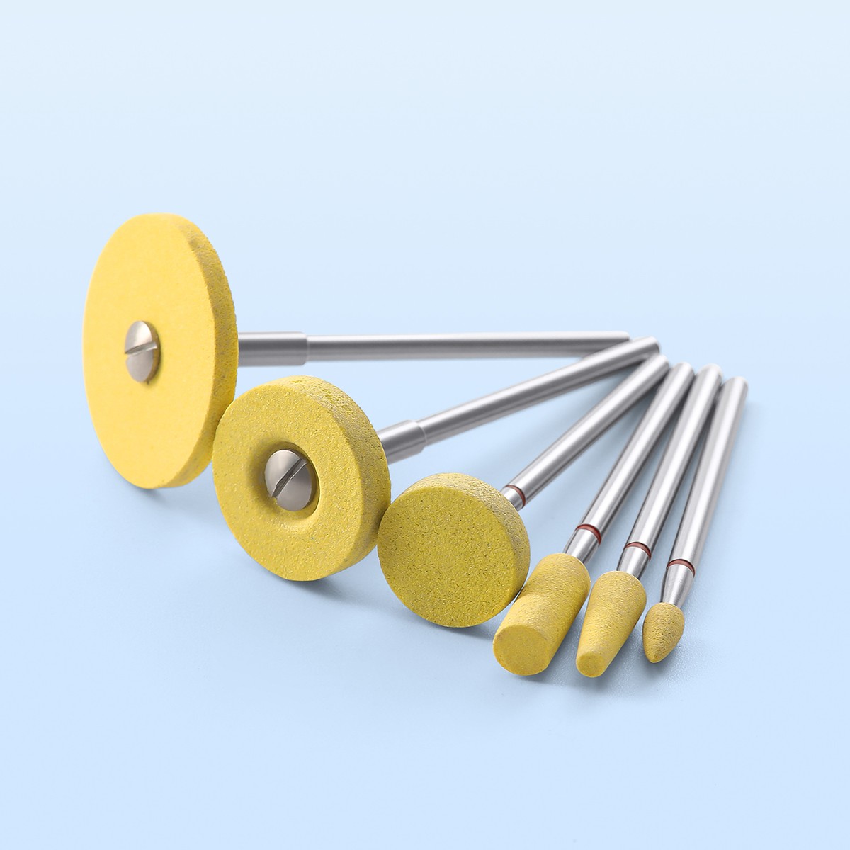 Dental Lab Ceramic Diamond Polisher Rubber Porcelain Wheel Discs Burs HP 2.35mm