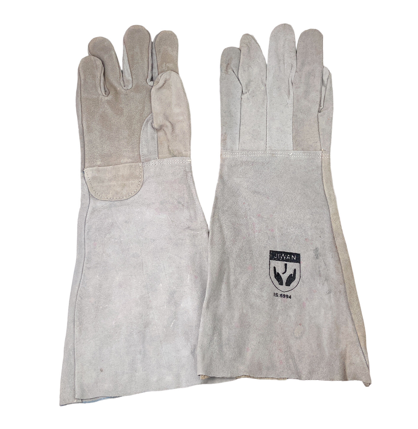 ☀️17 Inch Industrial Welding Gloves Heat Resistant Cow Split Leather BBQ Gloves