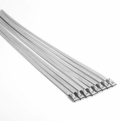 11.8 Inch Metal Cable Zip Ties,304 Stainless Steel,Self-locking Cable Ties,100PC