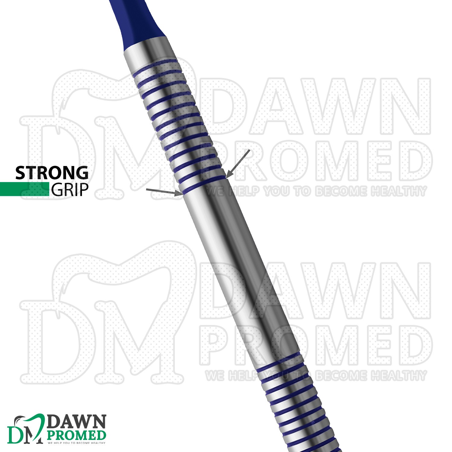 6 Pcs Spoon Excavator #19 Double Ended Blue Titanium Coated Dental Instruments