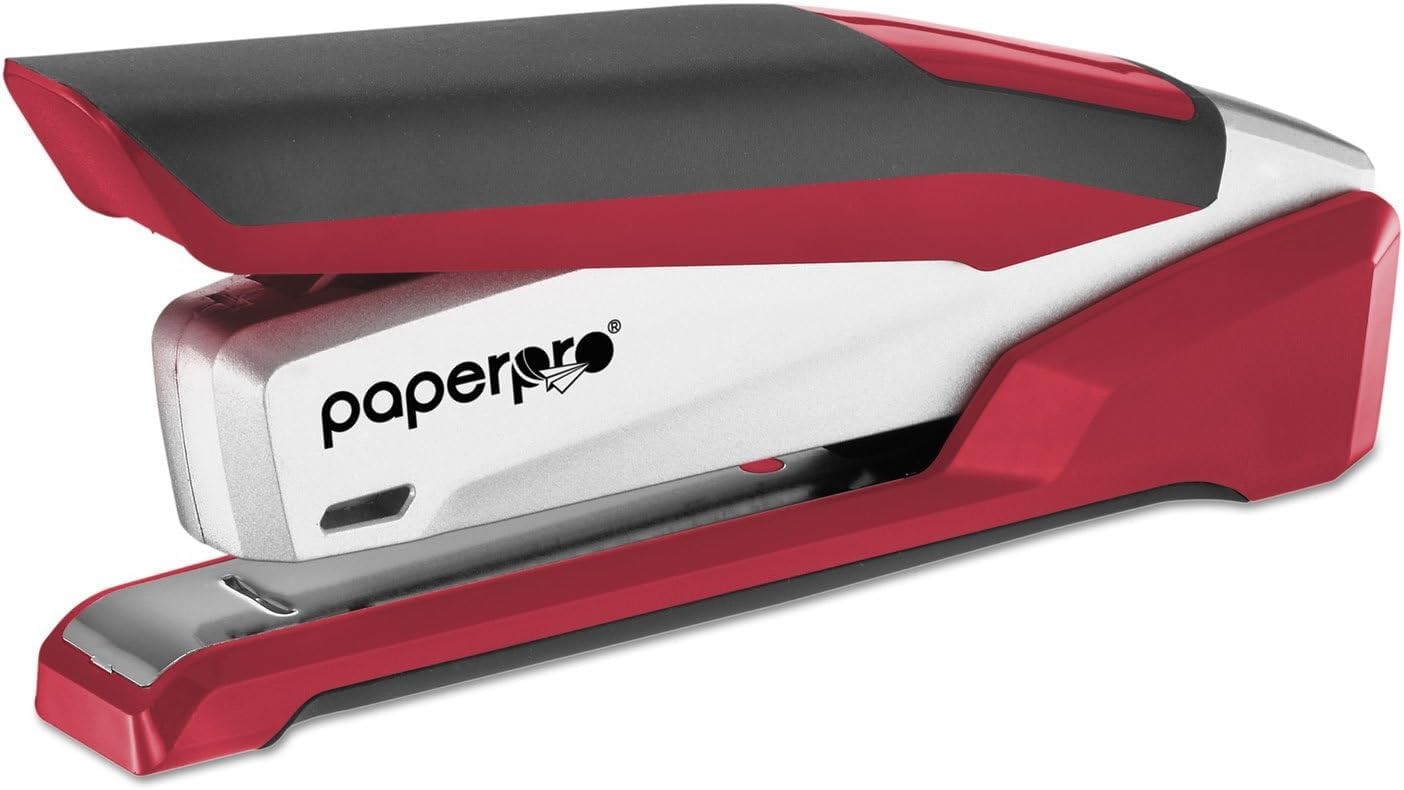 -Bostitch 1117 inPOWER Premium Stapler, 28-Sheet Capacity, Red/Silver