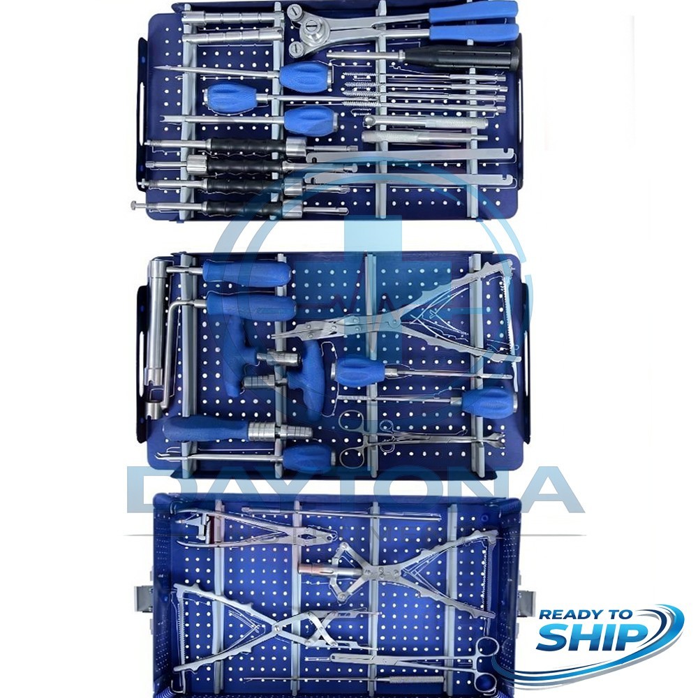 SPINE SURGERY INSTRUMENTS SET WITH ALUMINIUM BOX