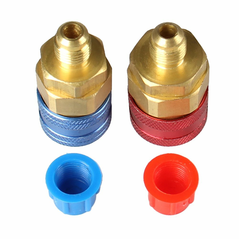 Auto A/C Manifold Air Condition Quick Connector Coupler High Low Adapters Kit