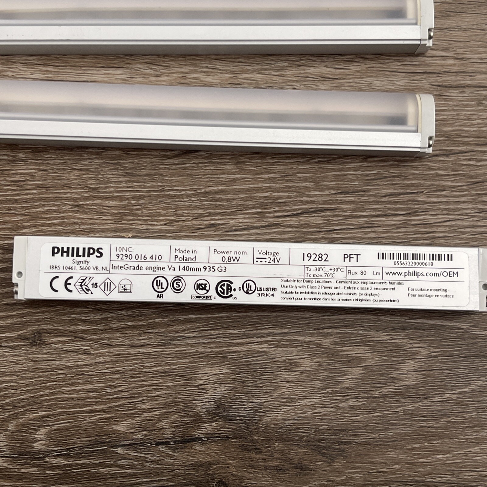 LOT of 4 Philips InteGrade Engine Va Shelf Cabinet LED 140mm 6″ 935 G3 24V 0.8W