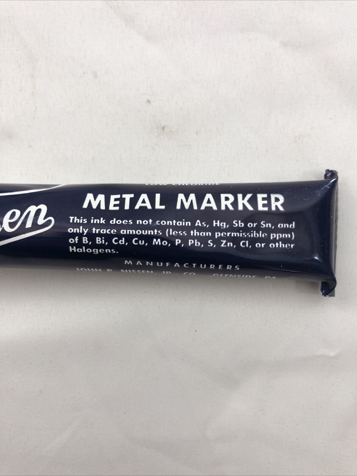 New NISSEN Metal Marker in Yellow 5/64″ in Original Box Low Chloride NOS