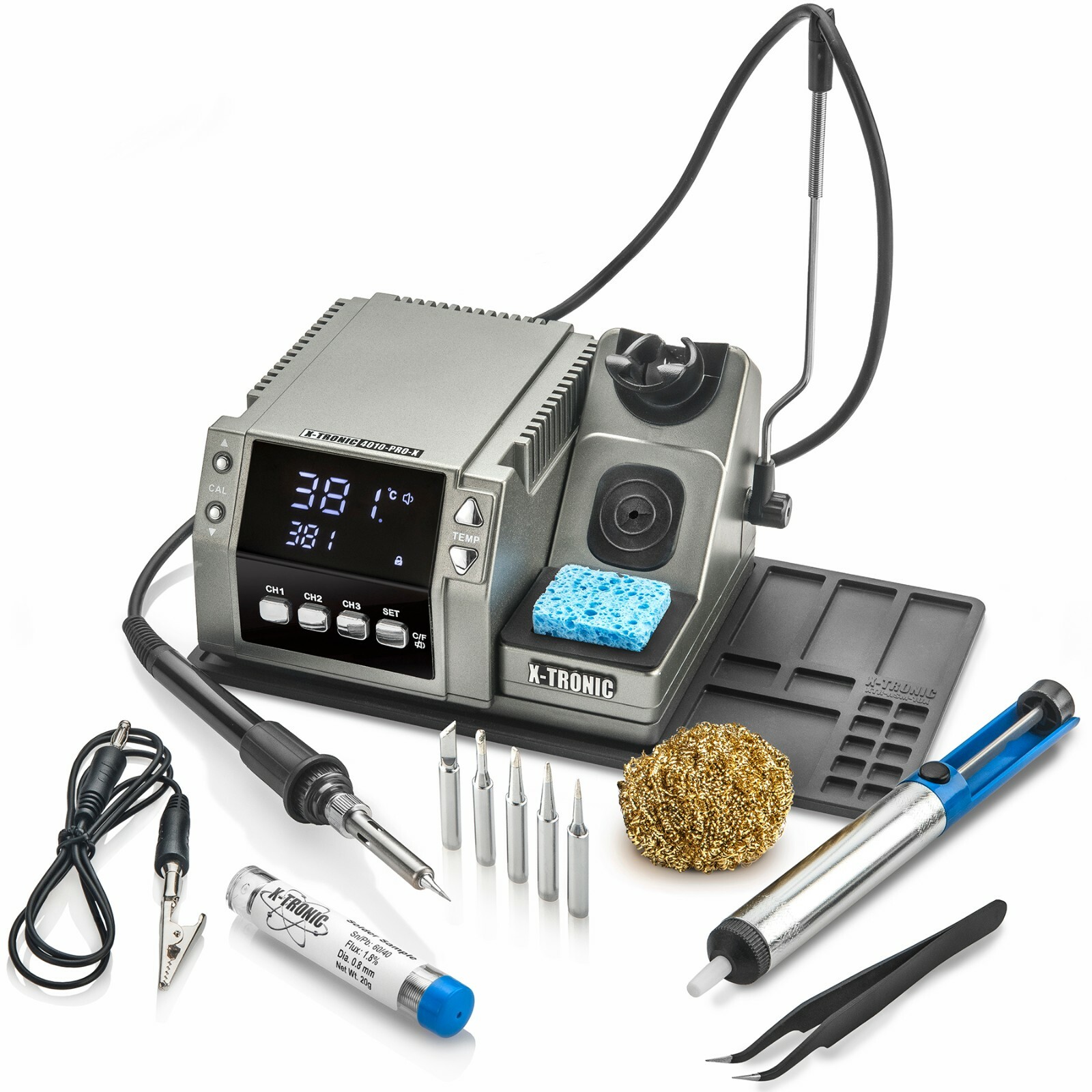 X-Tronic Model 4010-PRO-X Platinum Edition 75 Watt Soldering Iron Station Kit