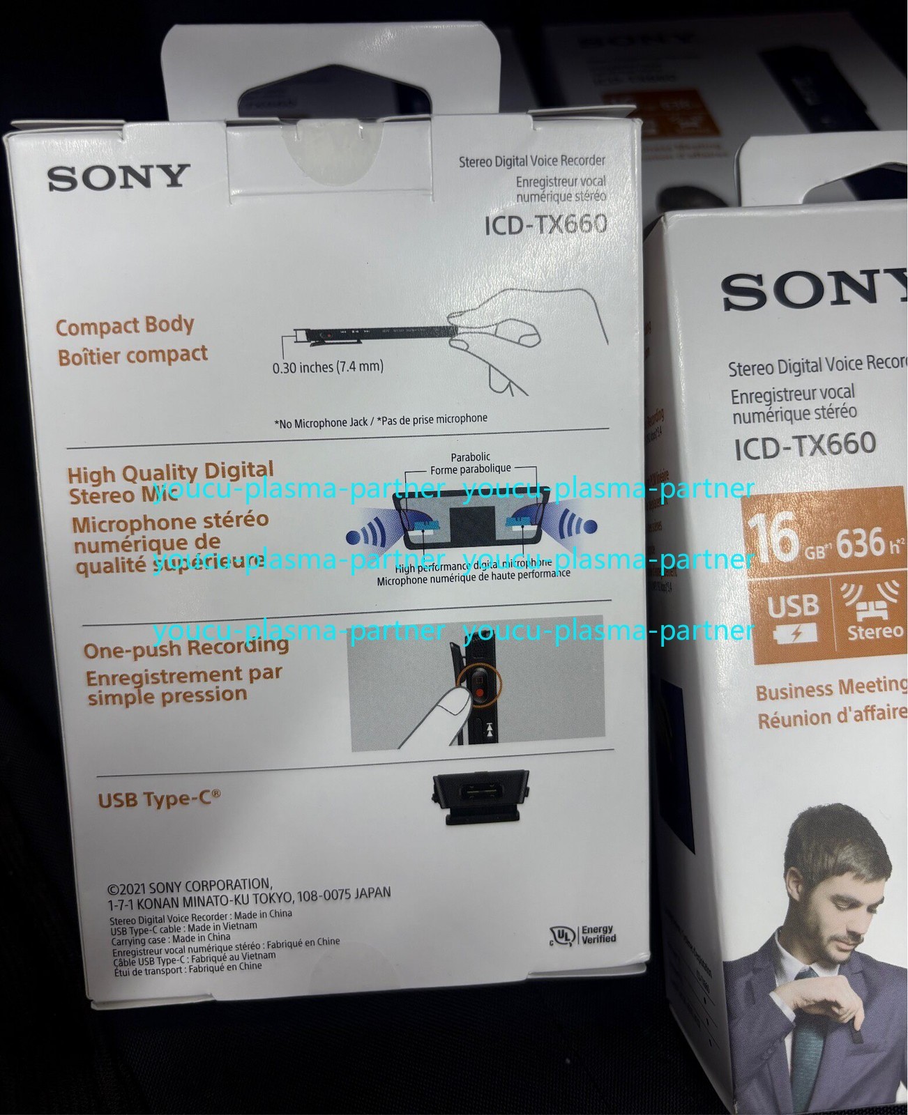 Sony ICDSony ICD-TX660 16GB Ultra-Slim Digital Voice Recorder – USB-C NEW！