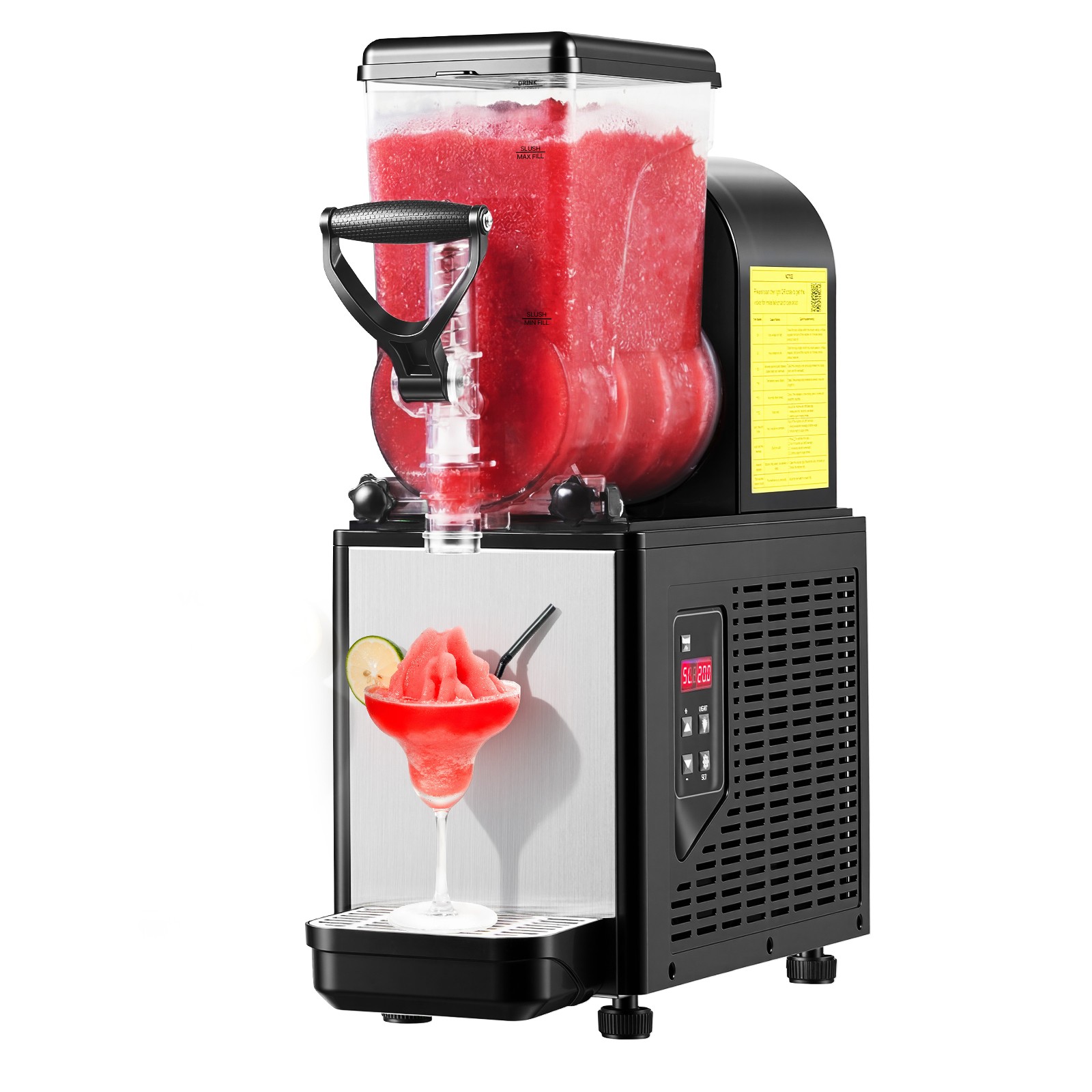 Uimoso 6L/1.6 GAL Commercial Slushy Machine Frozen Drink Margarita Slushie Maker