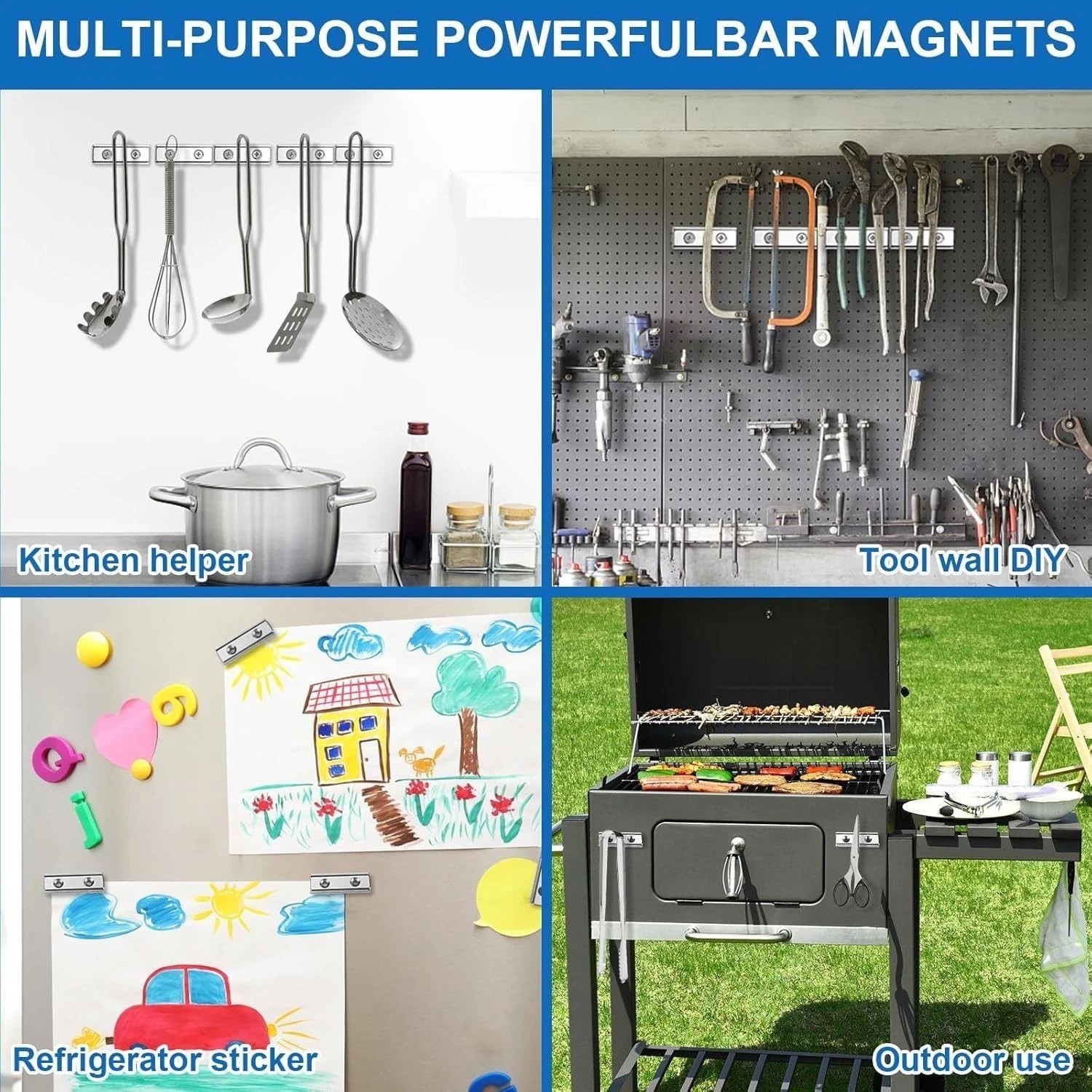 80lbs Pulling Force Neodymium Rectangular Pot Magnets 60 Packs, 2.36″x0.53″x0…
