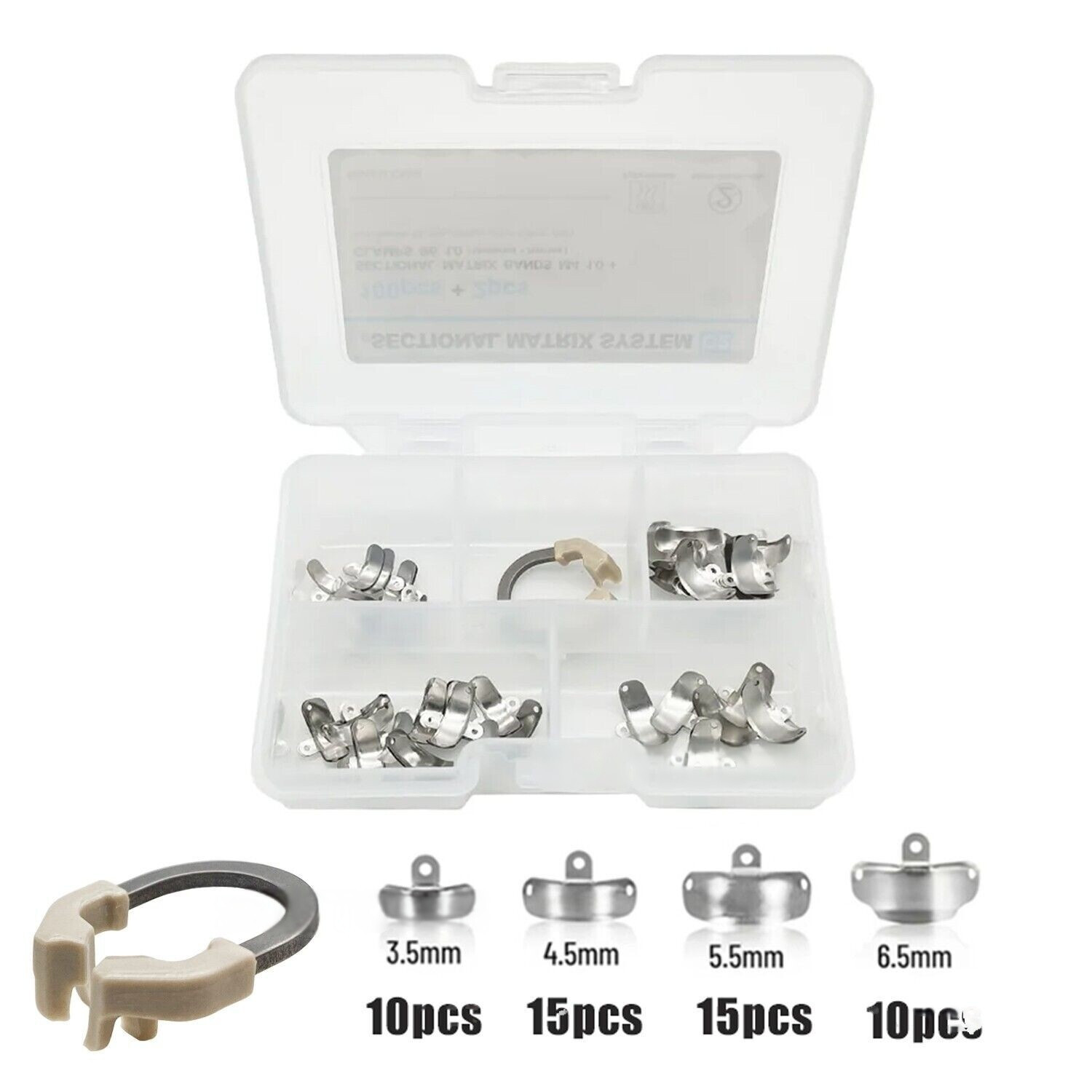 Dental Matrix Bands Ring Sectional Matrice Clamp Wedges Fit Palodent V3 System