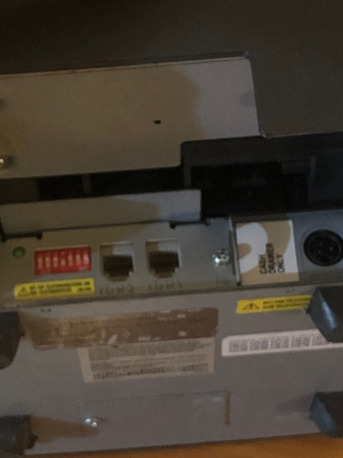 Epson TM-U220B Micros POS IDN Receipt Printer and power supply