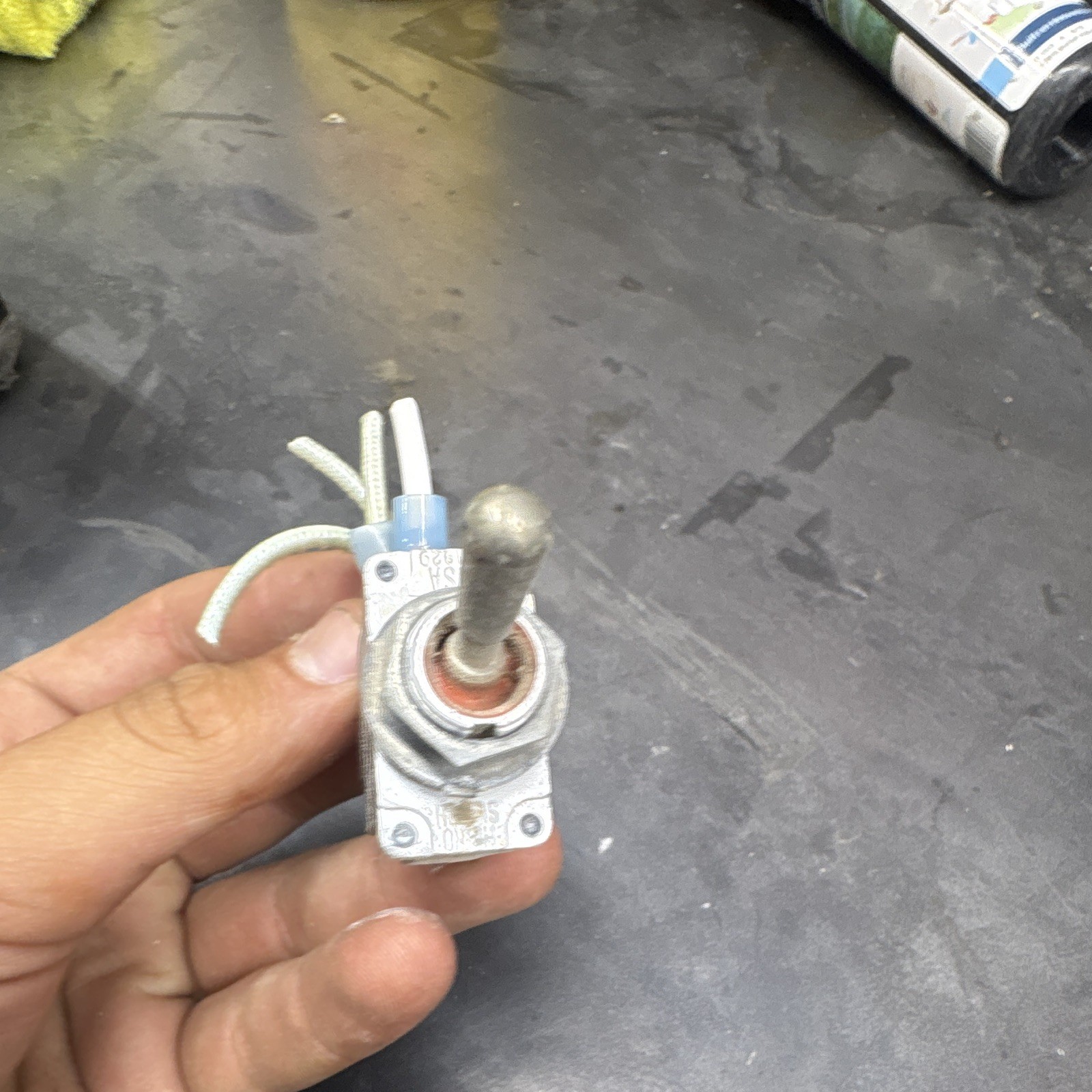 Toggle Switch with Wire Leads Silver/Black Toggle/Joystick Style Industrial