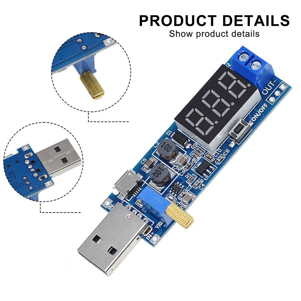 Voltage Regulator USB Input 5V to 3 3V 9V 12V 24V Desktop Power Supply