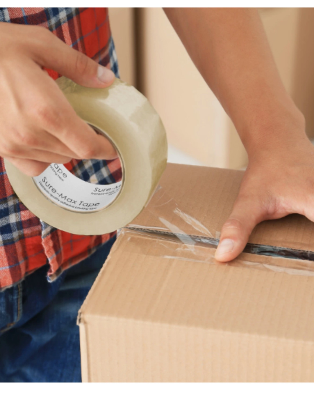 6pcs Packing Tape for Moving and Sealing Boxes, Clear, 1.9 in x 60.3 Yards,