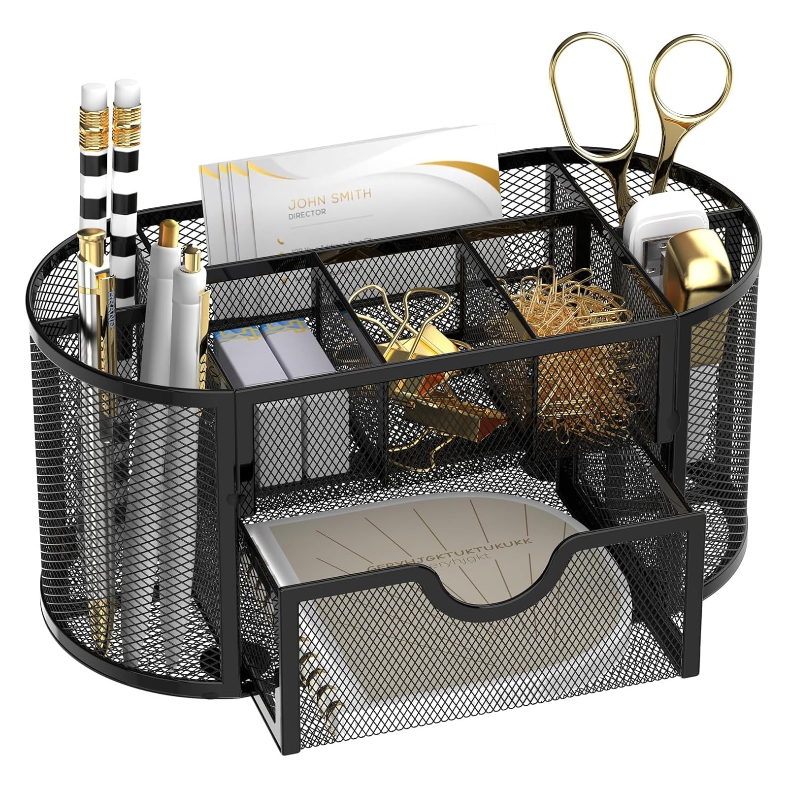 SUPEASY Mesh Desk Organizer, Accessories & Workspace Obsidian Black